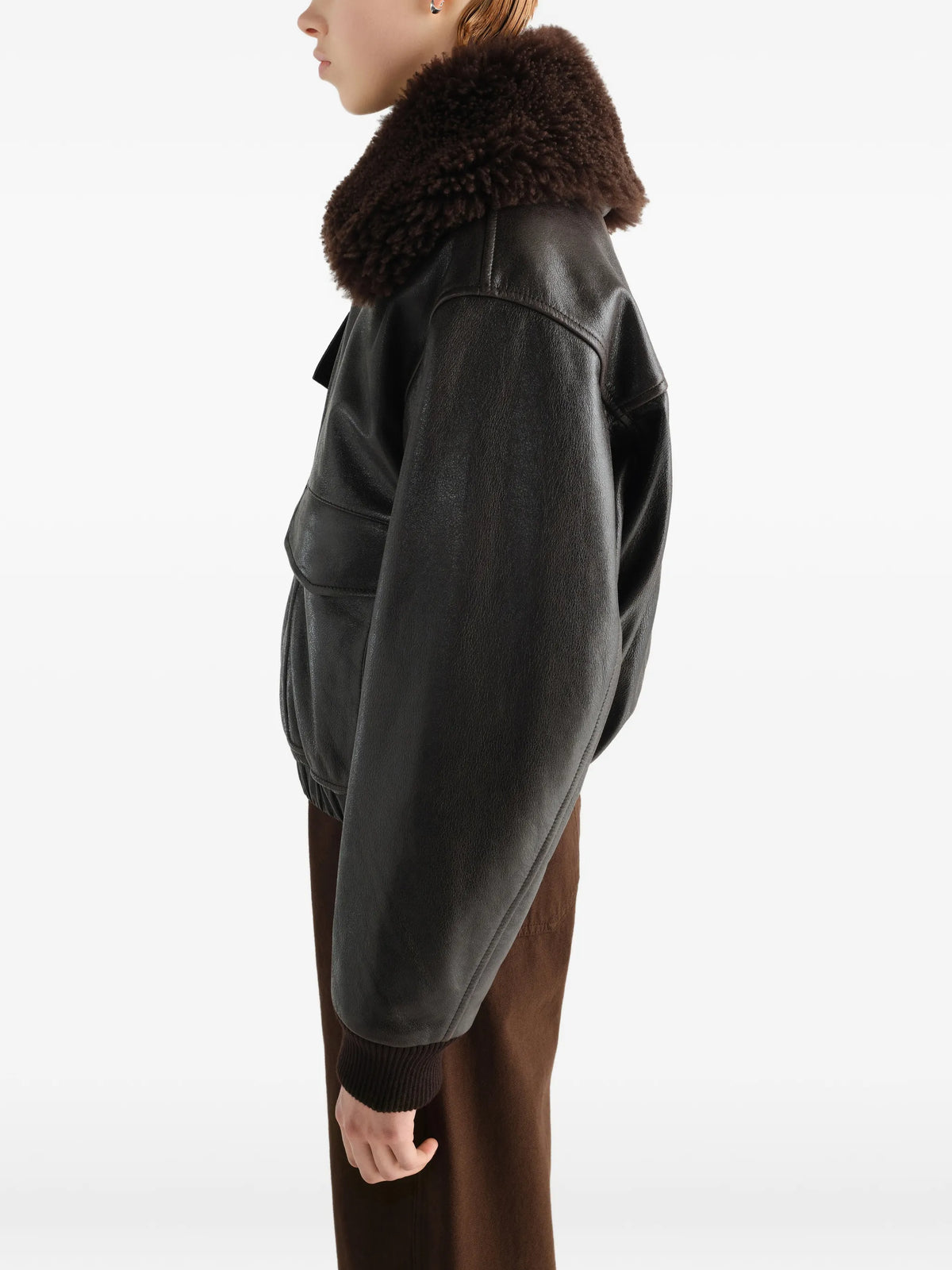 blouson in shiny leather