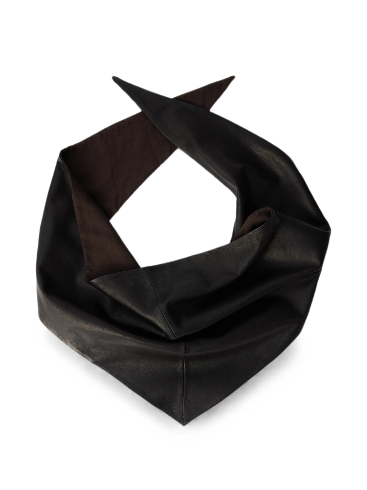 large leather triangle scarf