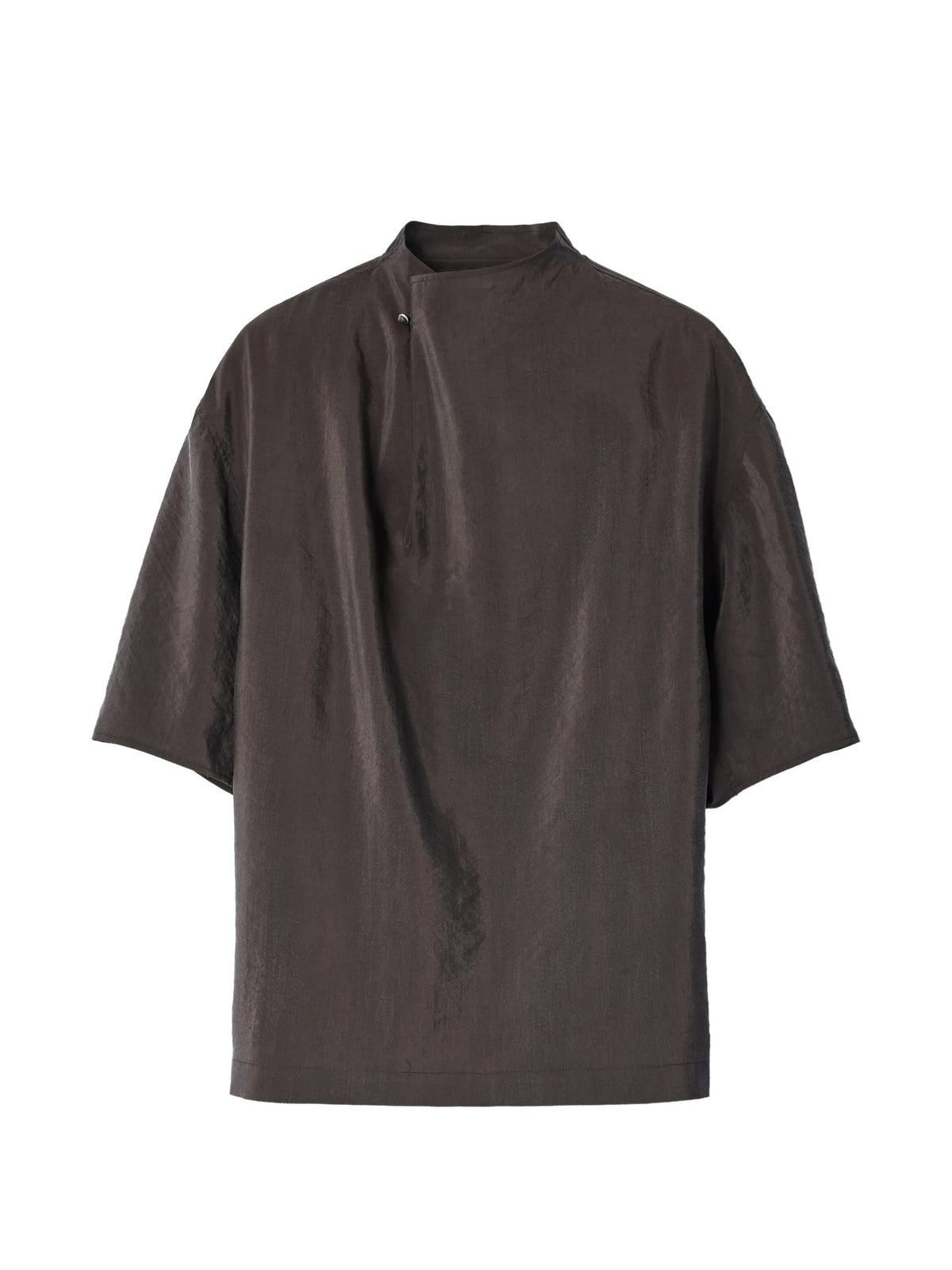 soft collar top in dry silk