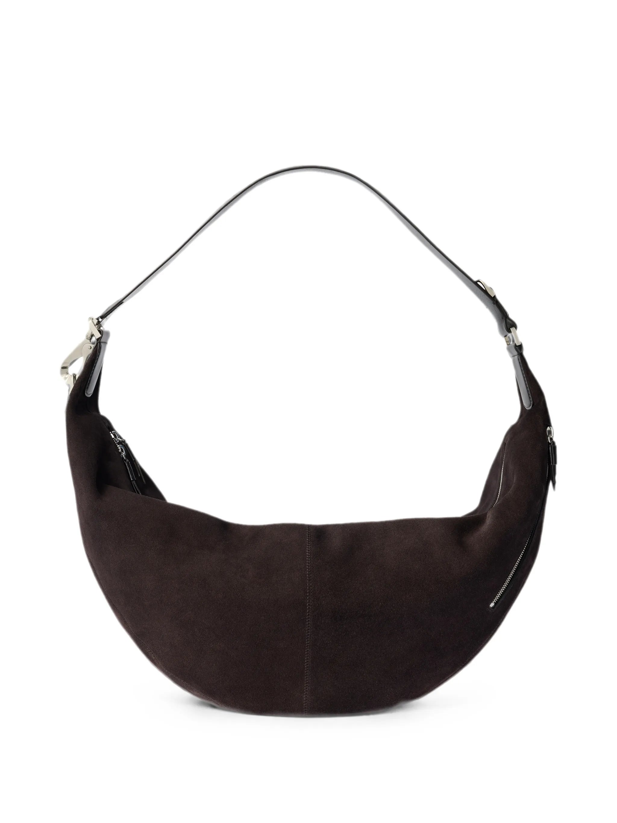 large Quiver Clip bag in suede leather