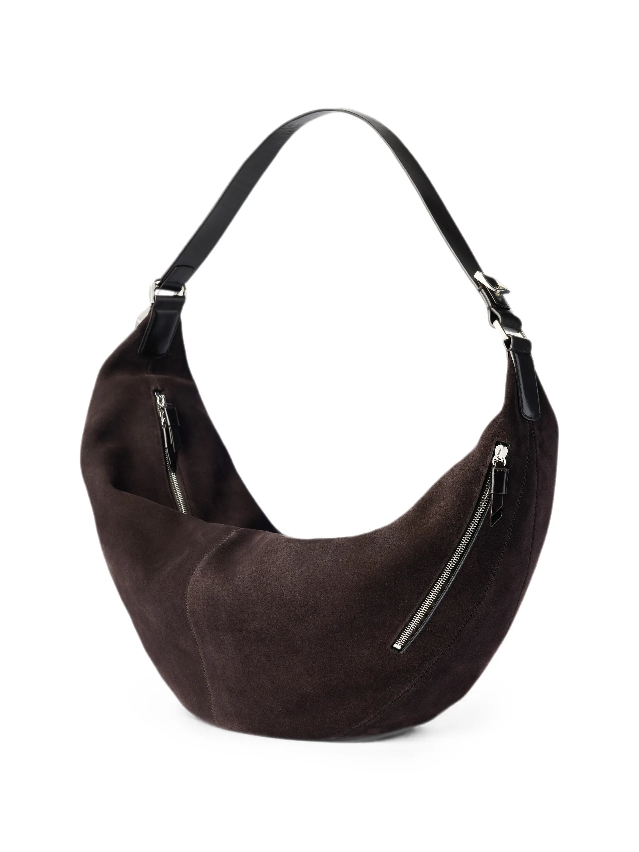large Quiver Clip bag in suede leather