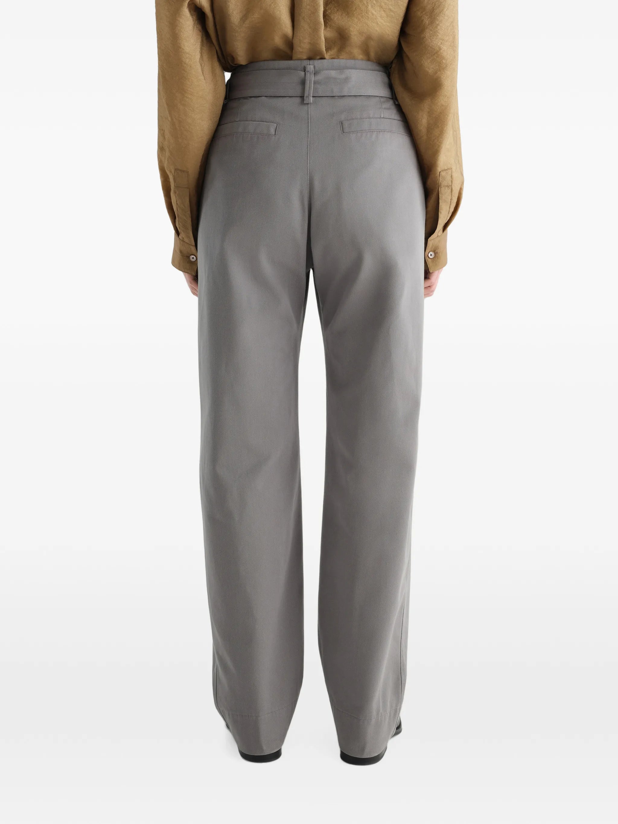 rounded pants in polycotton twill