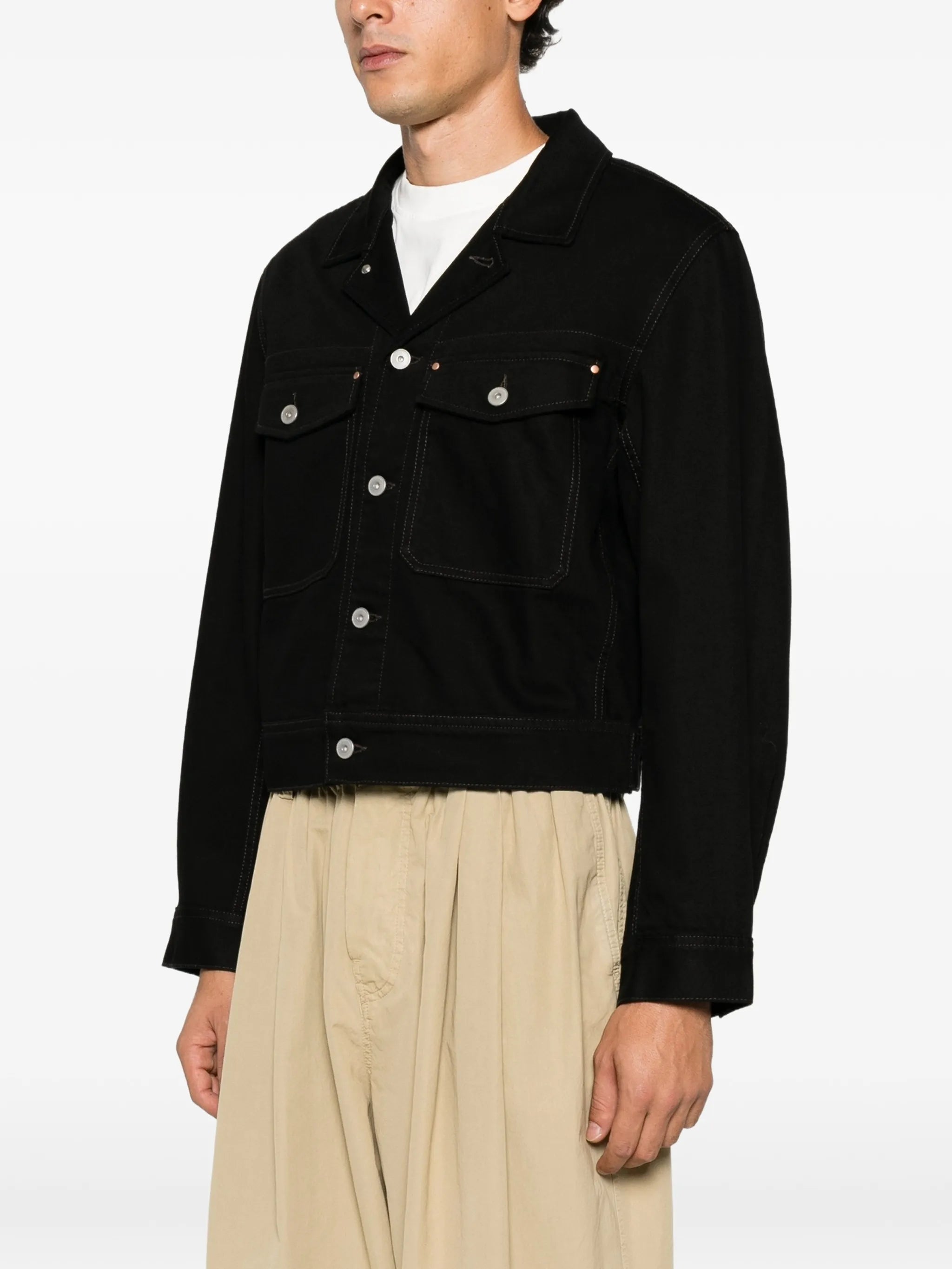 trucker jacket in heavy denim