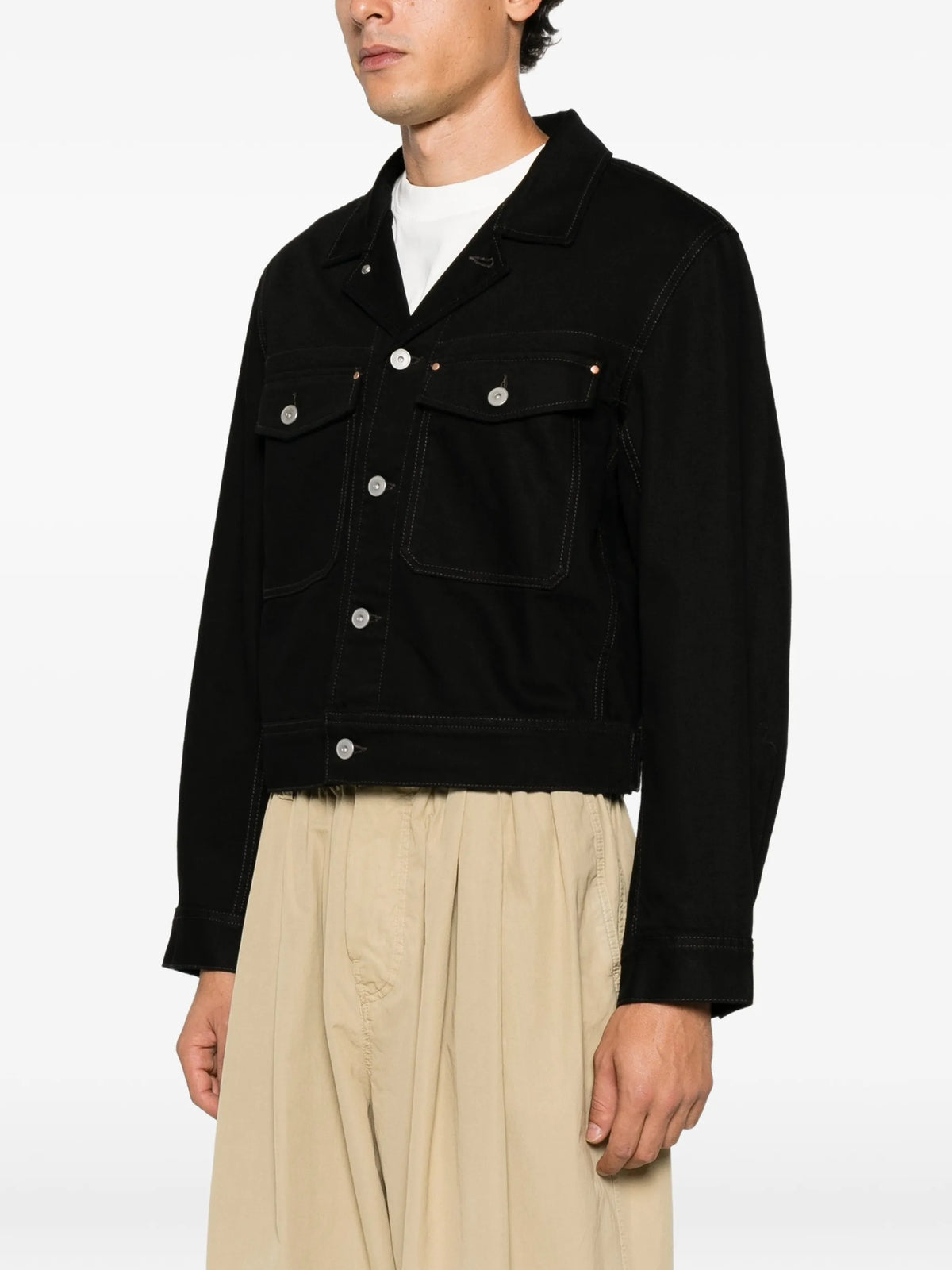 trucker jacket in heavy denim