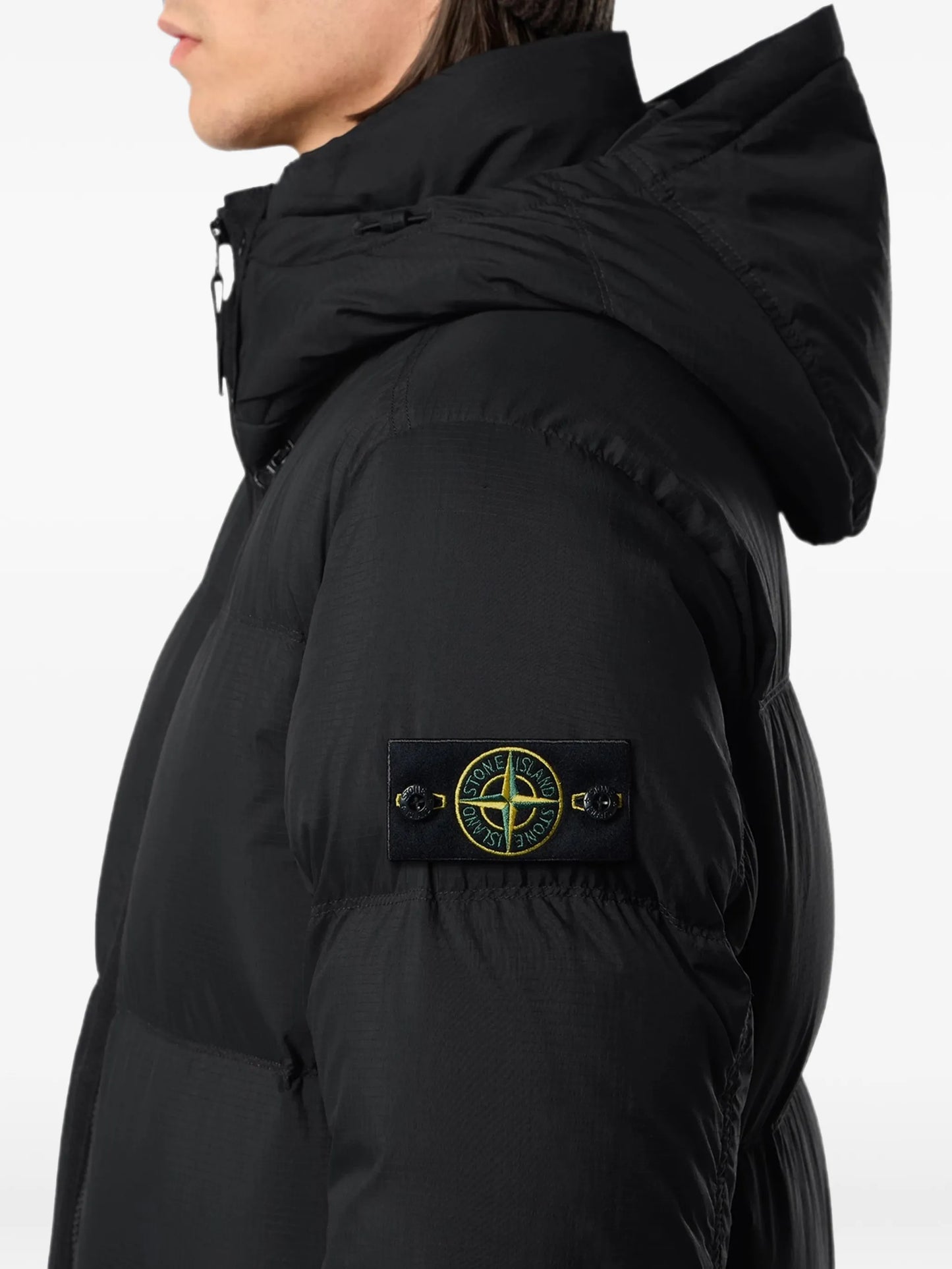 Matt Ripstop Cordura quilted hooded jacket