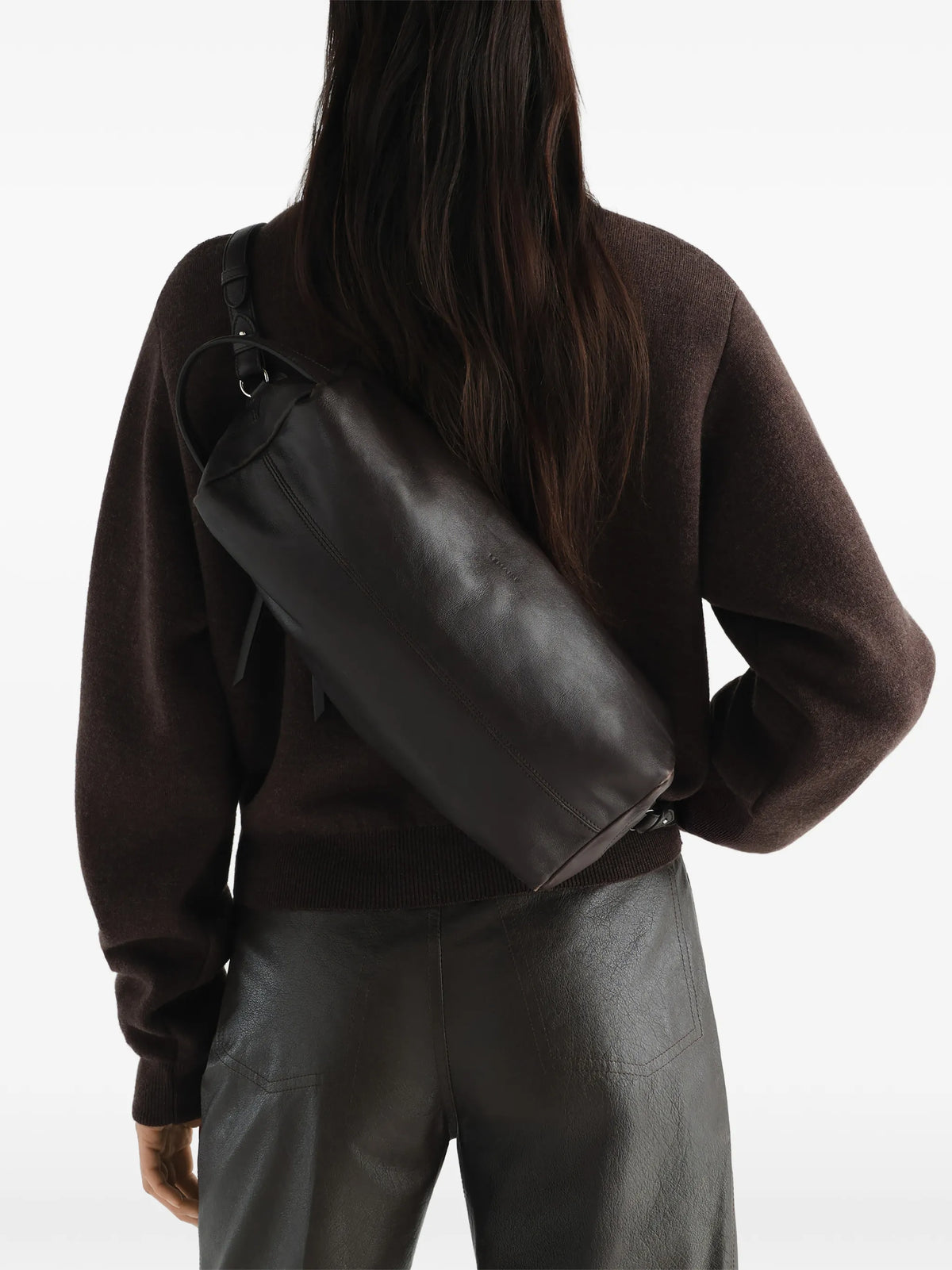 Care shoulder bag in nappa lambskin