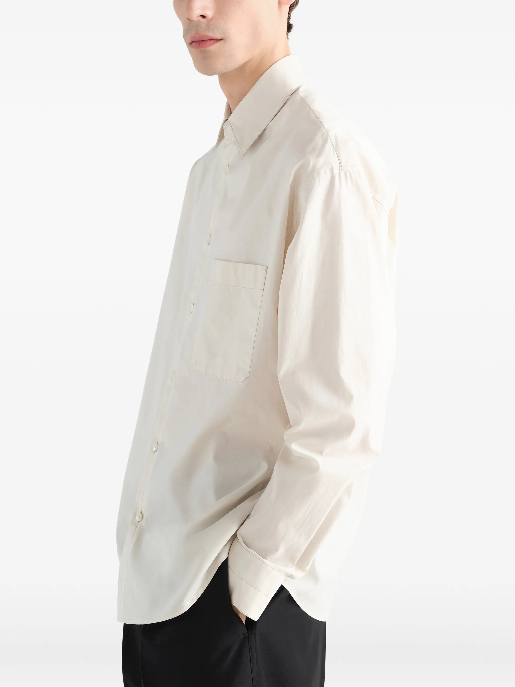 washed chest-pocket shirt