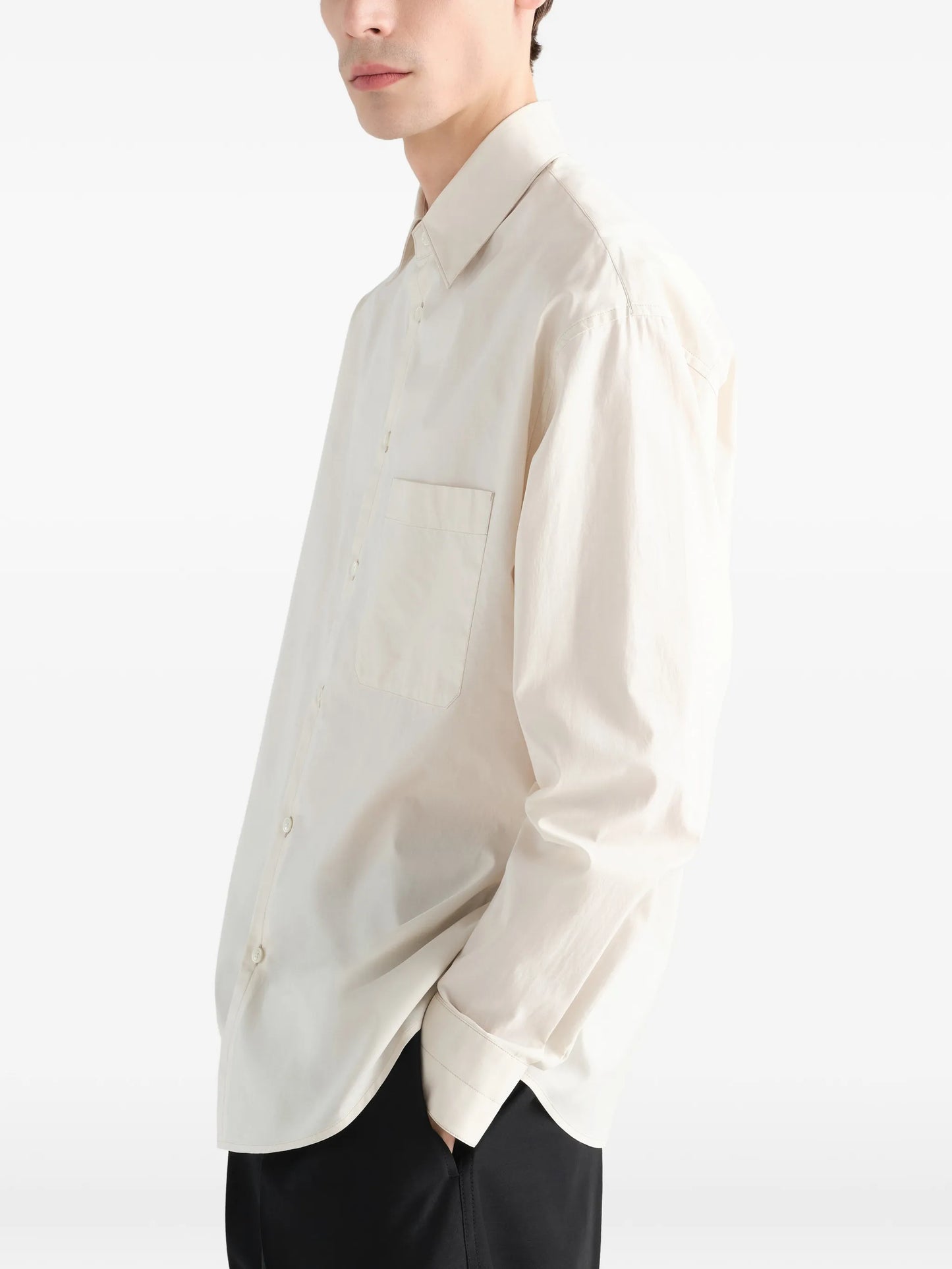 washed chest-pocket shirt