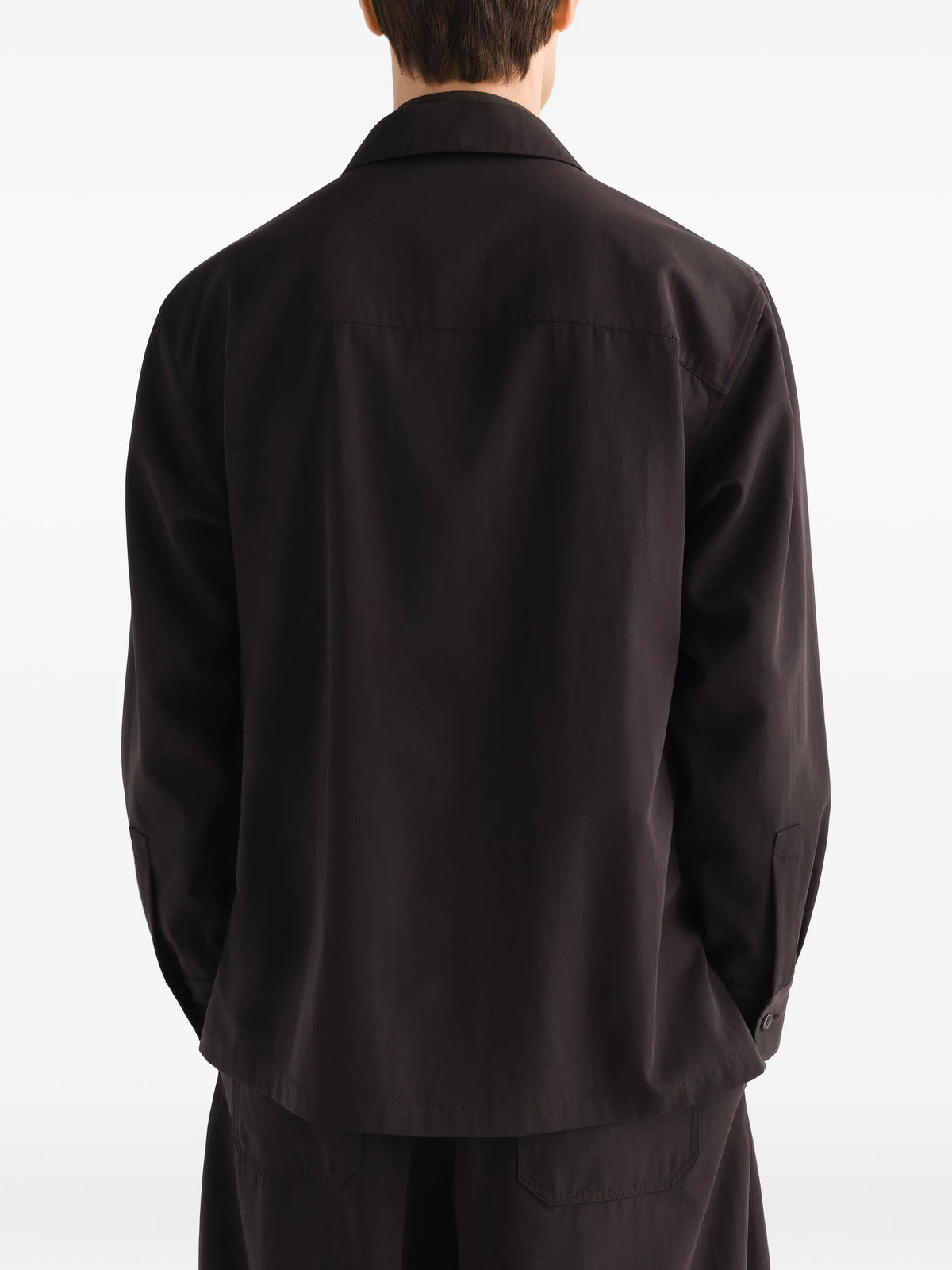 light overshirt in wool gabardine
