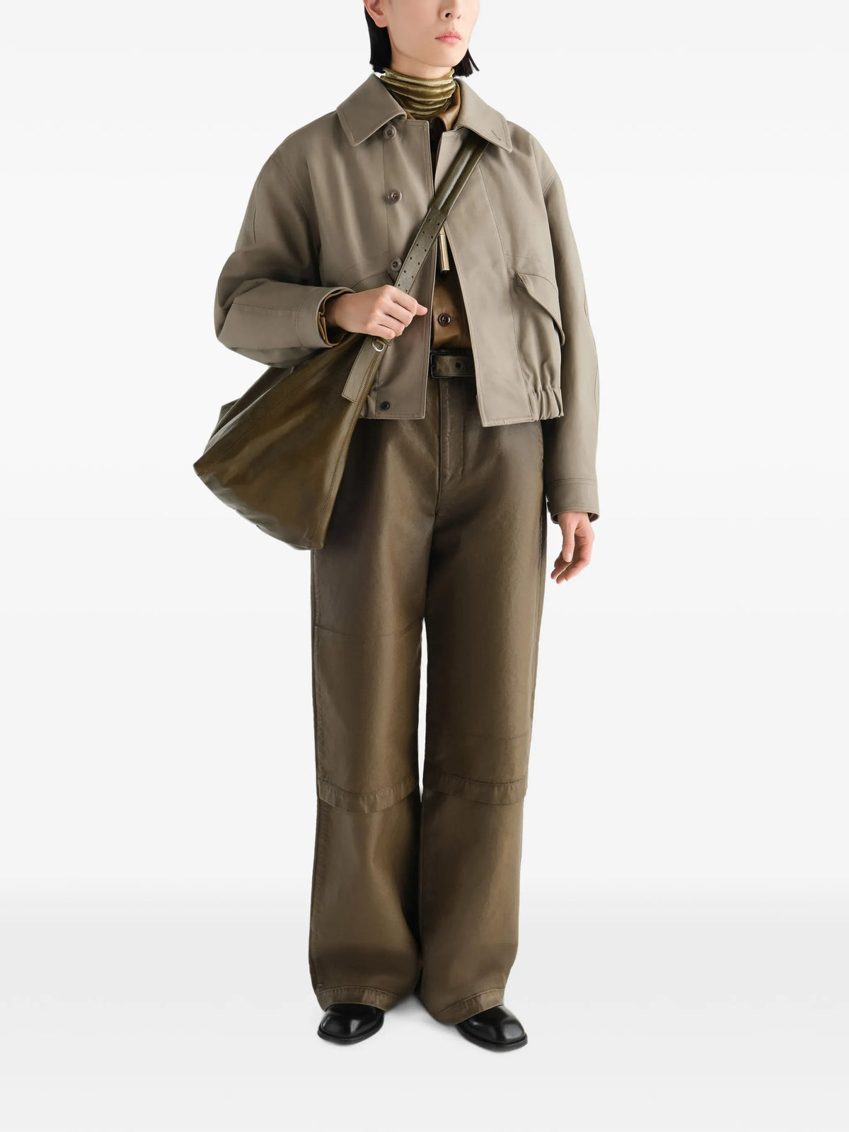 short blouson in heavy cotton twill