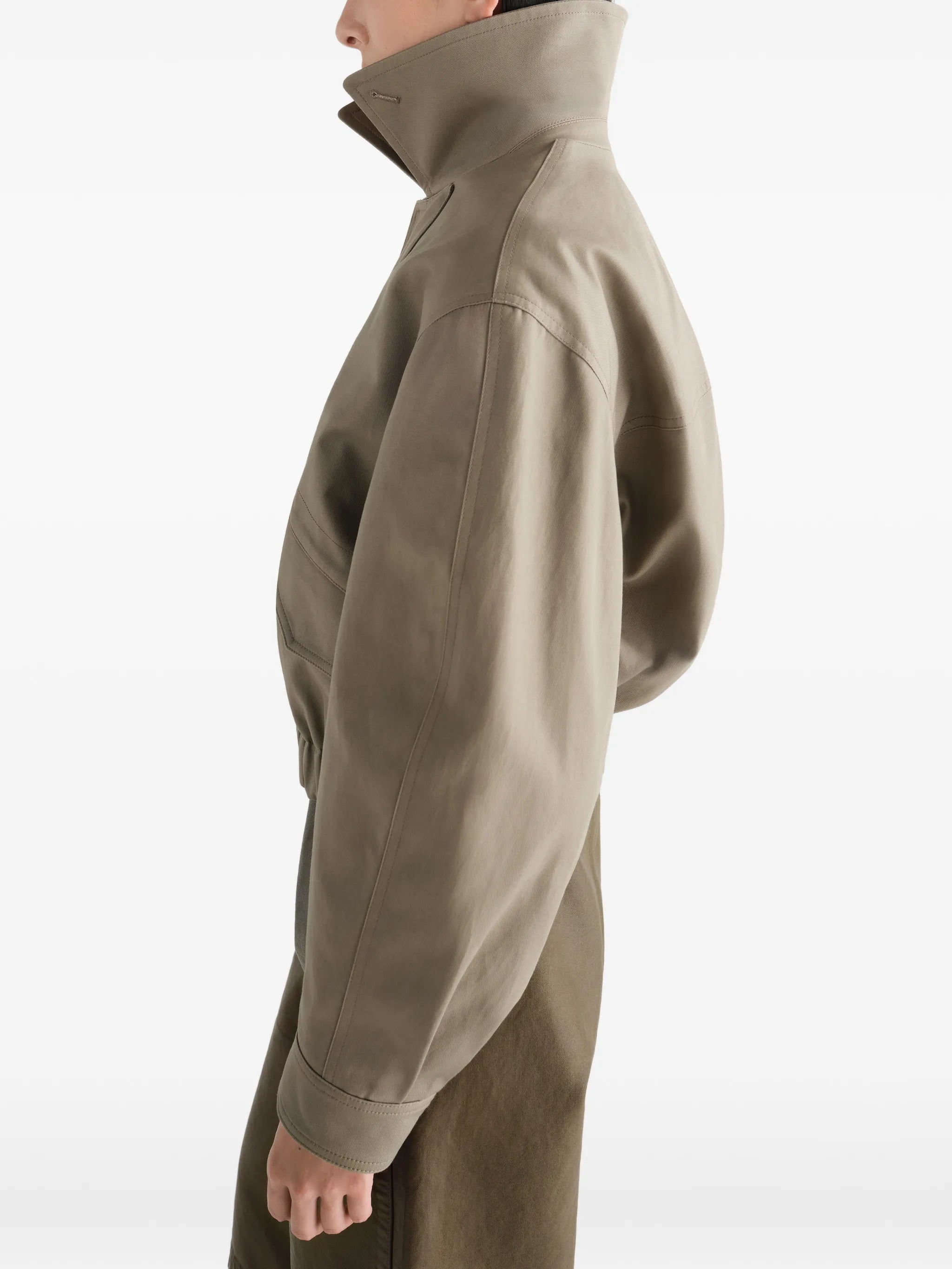 short blouson in heavy cotton twill