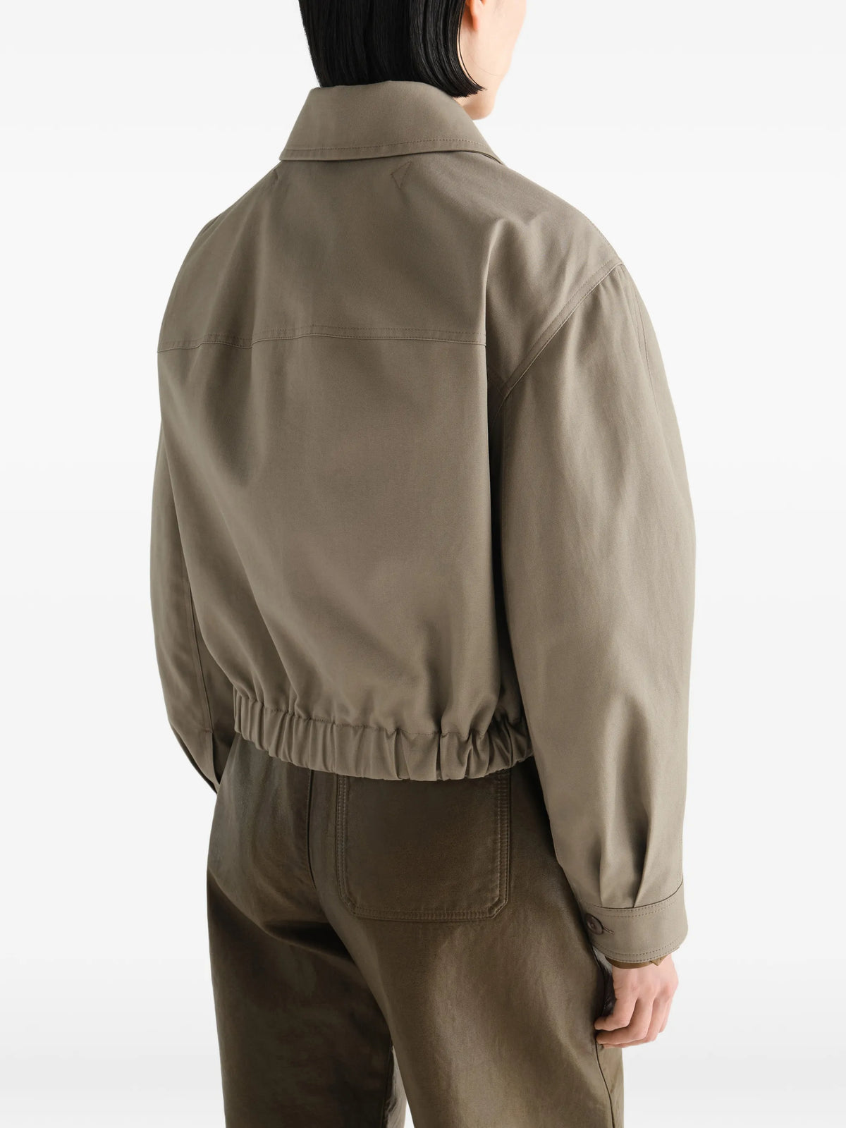 short blouson in heavy cotton twill