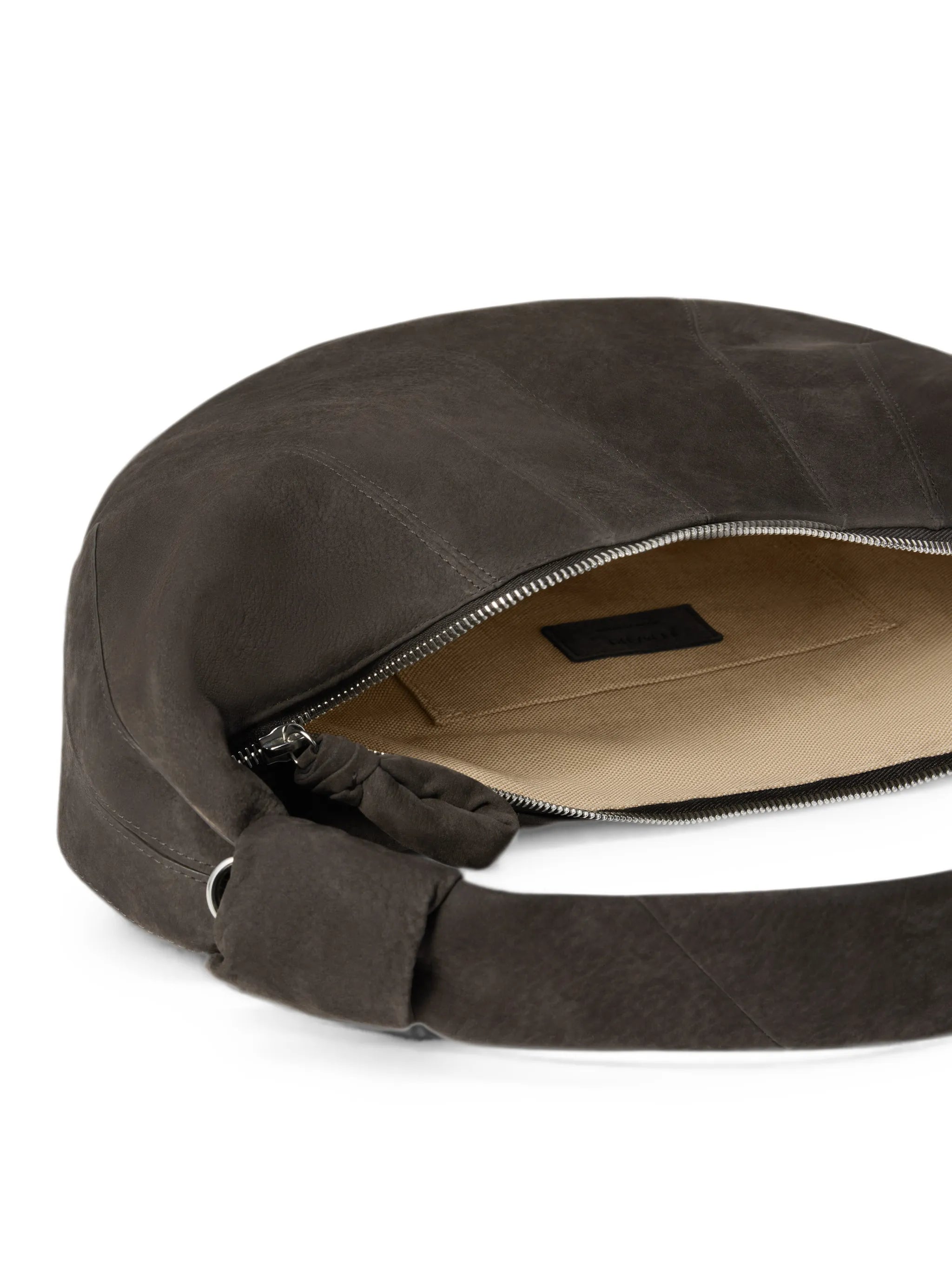 Fortune Croissant bag in alpaca nubuck