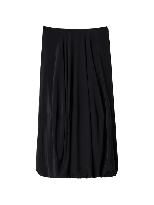balloon skirt in silk crepe de chine
