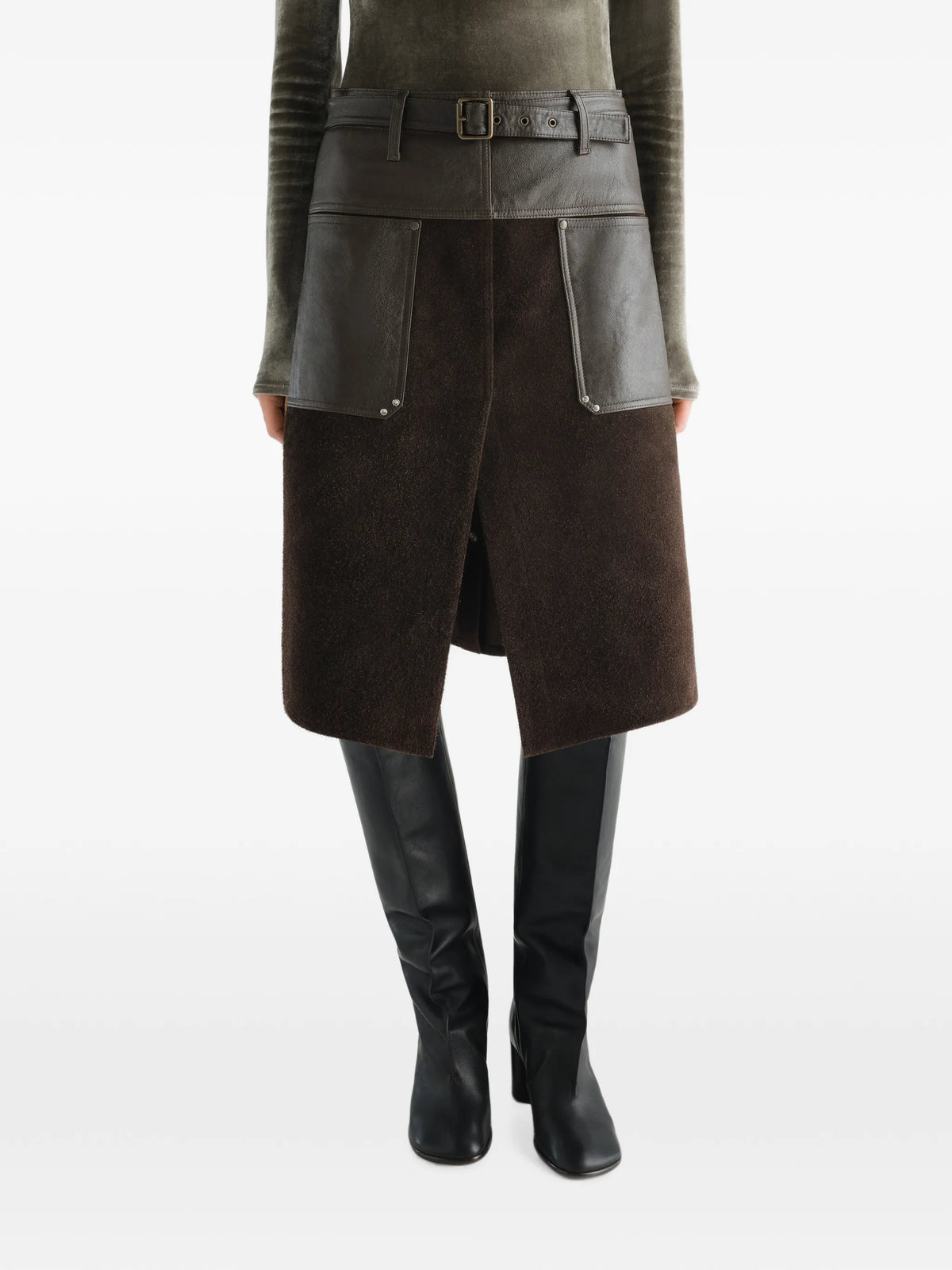 skirt in brushed suede