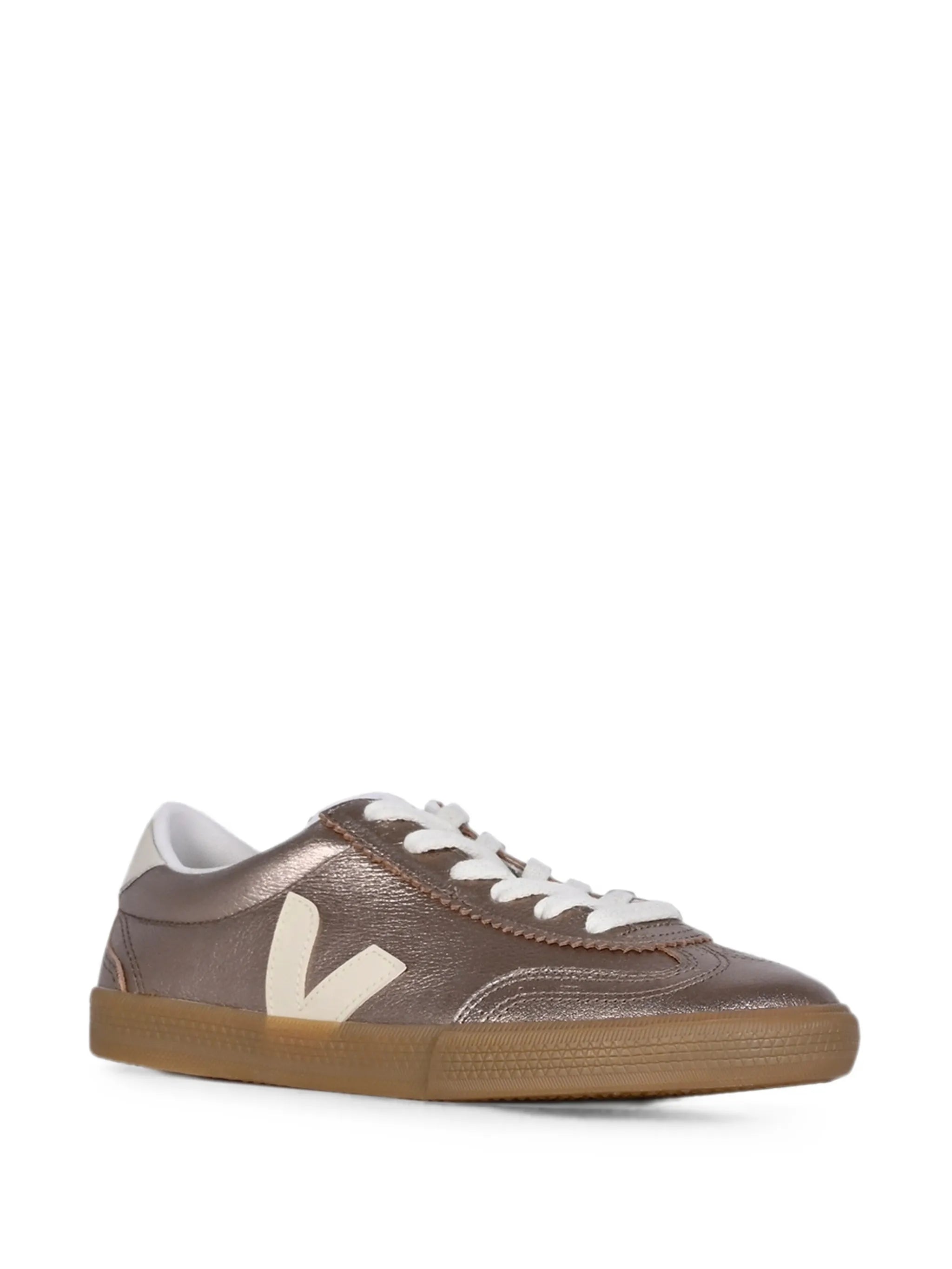 Volley metallic leather sneakers