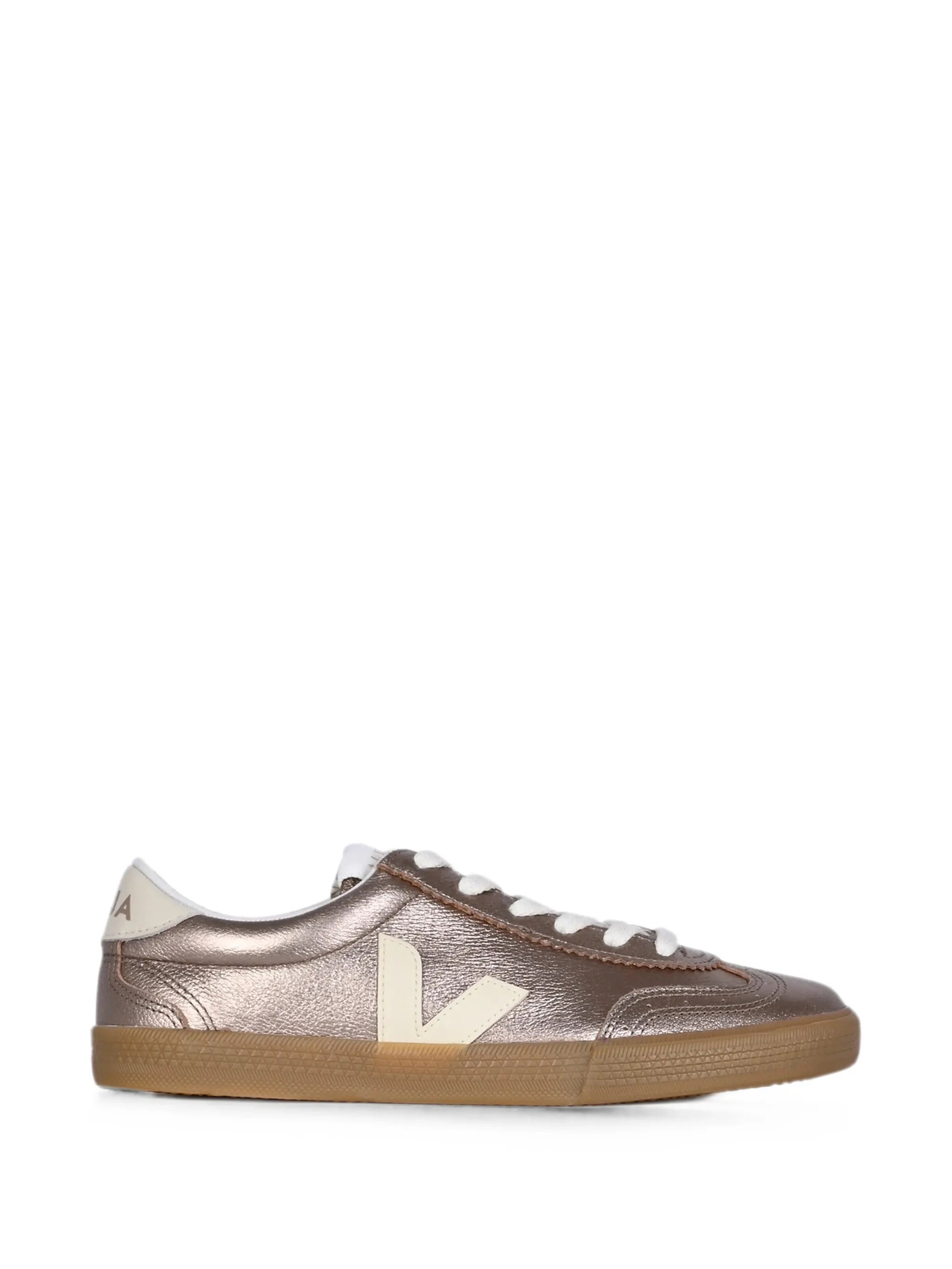 Volley metallic leather sneakers