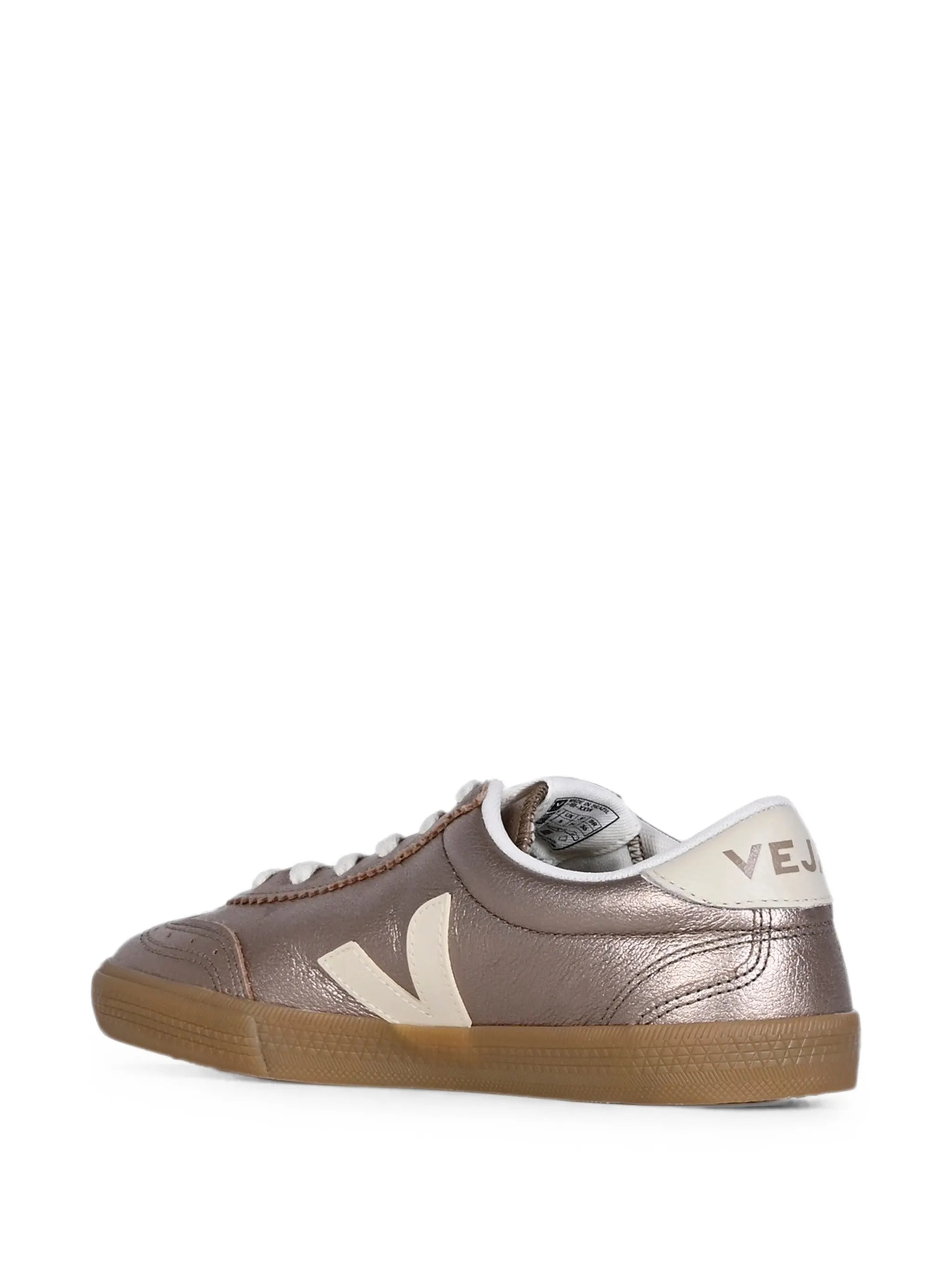 Volley metallic leather sneakers