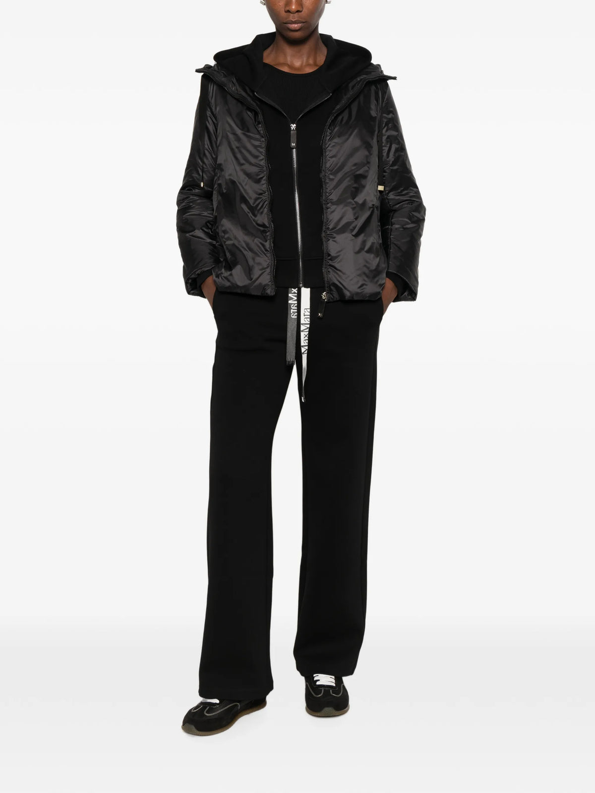 The Cube padded water-repellent hooded jacket