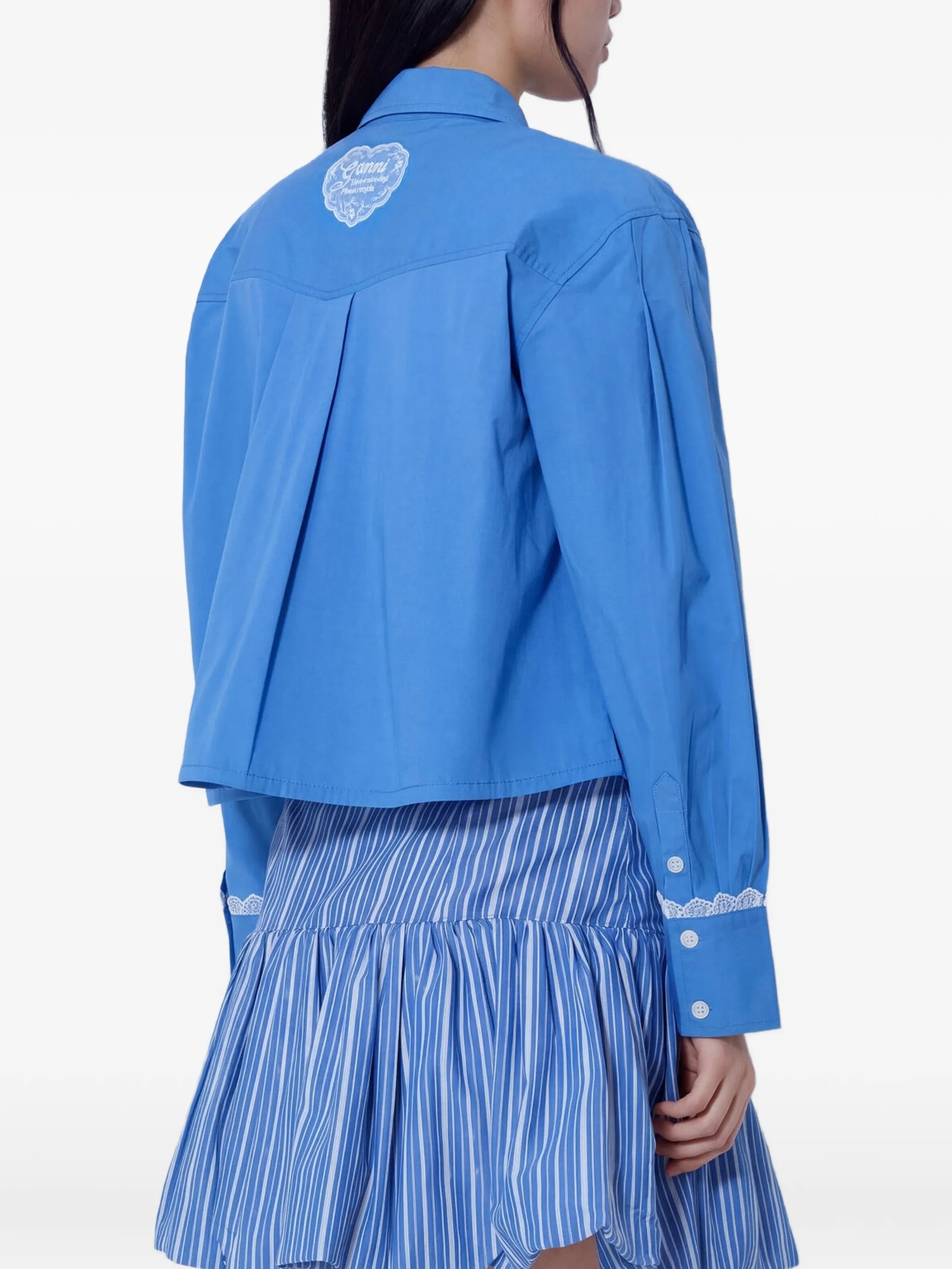 shirt in blue cotton