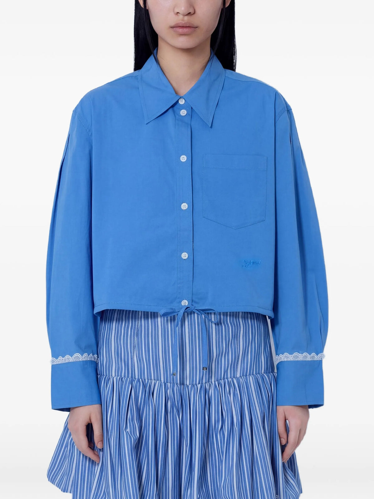 shirt in blue cotton