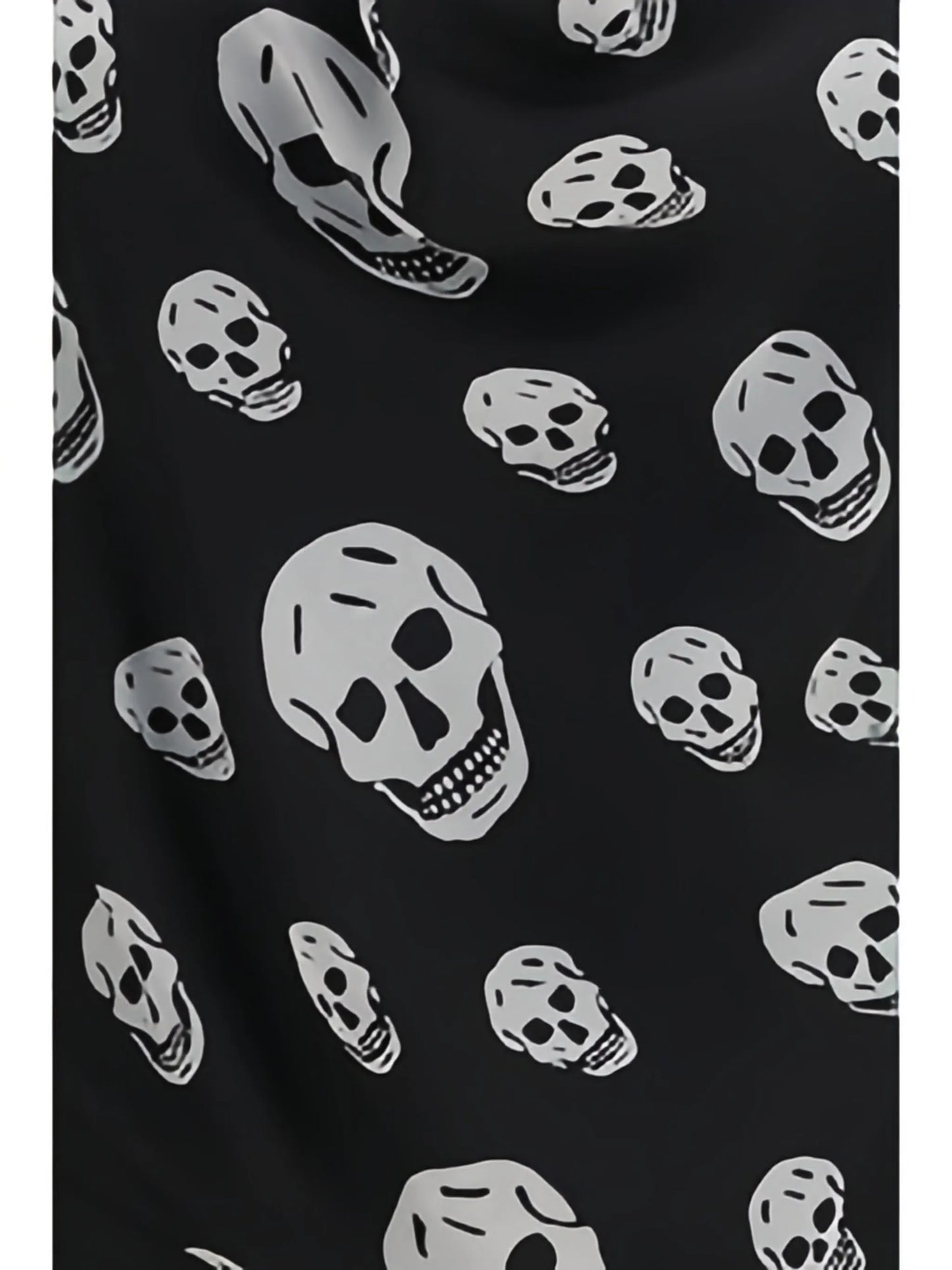 skull-print halterneck blouse