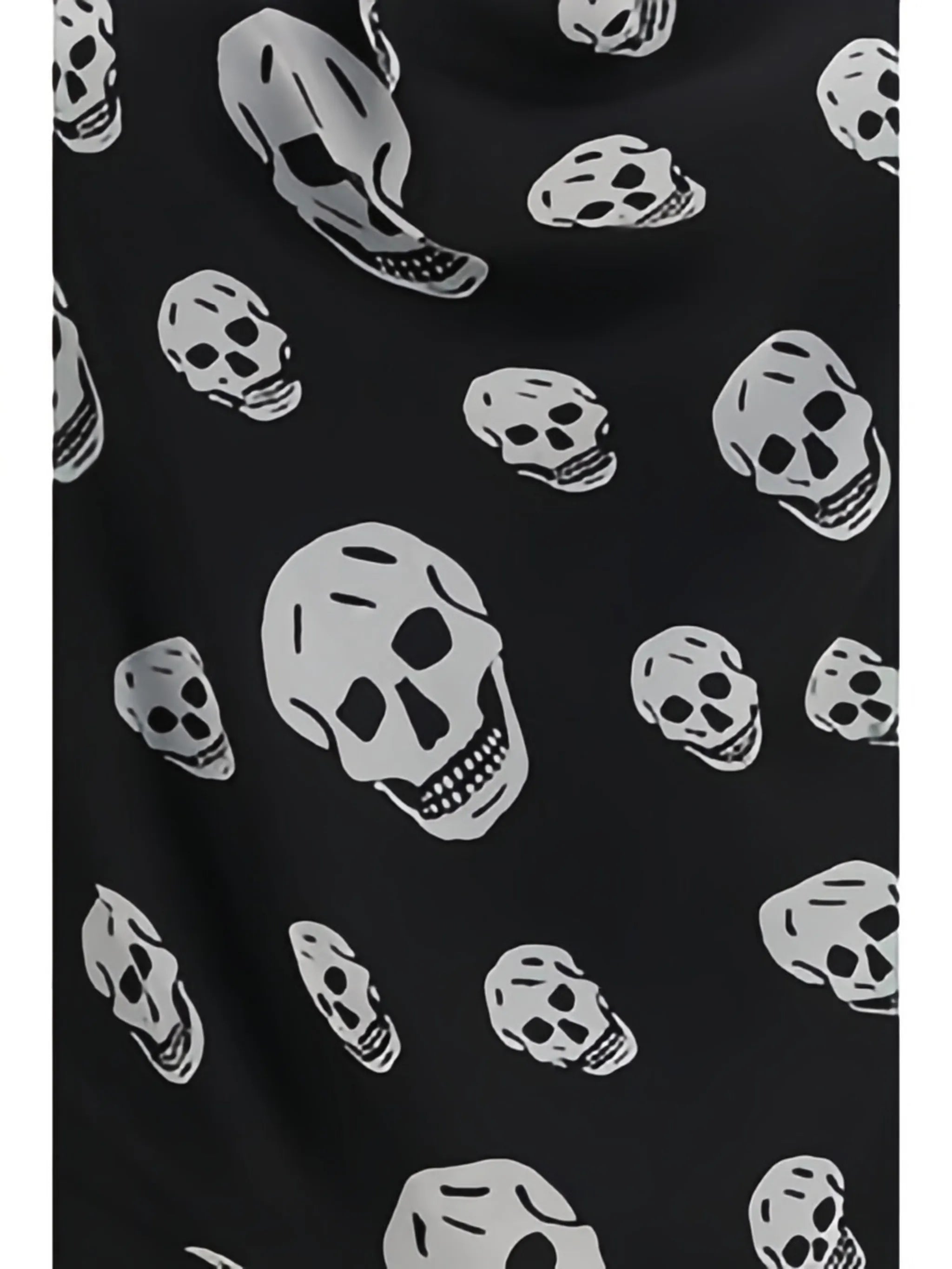 Skull print asymmetric top