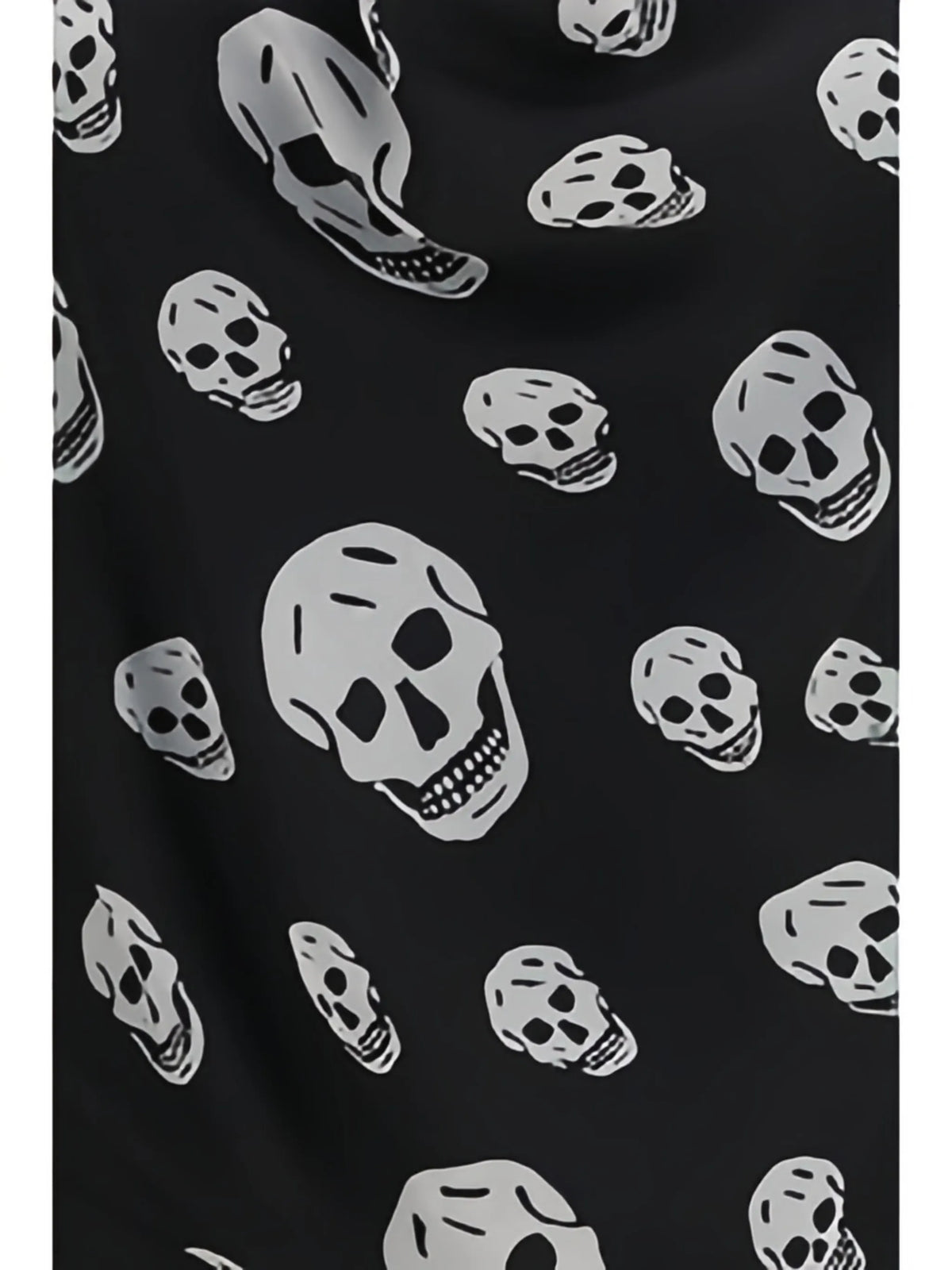 Skull print asymmetric top