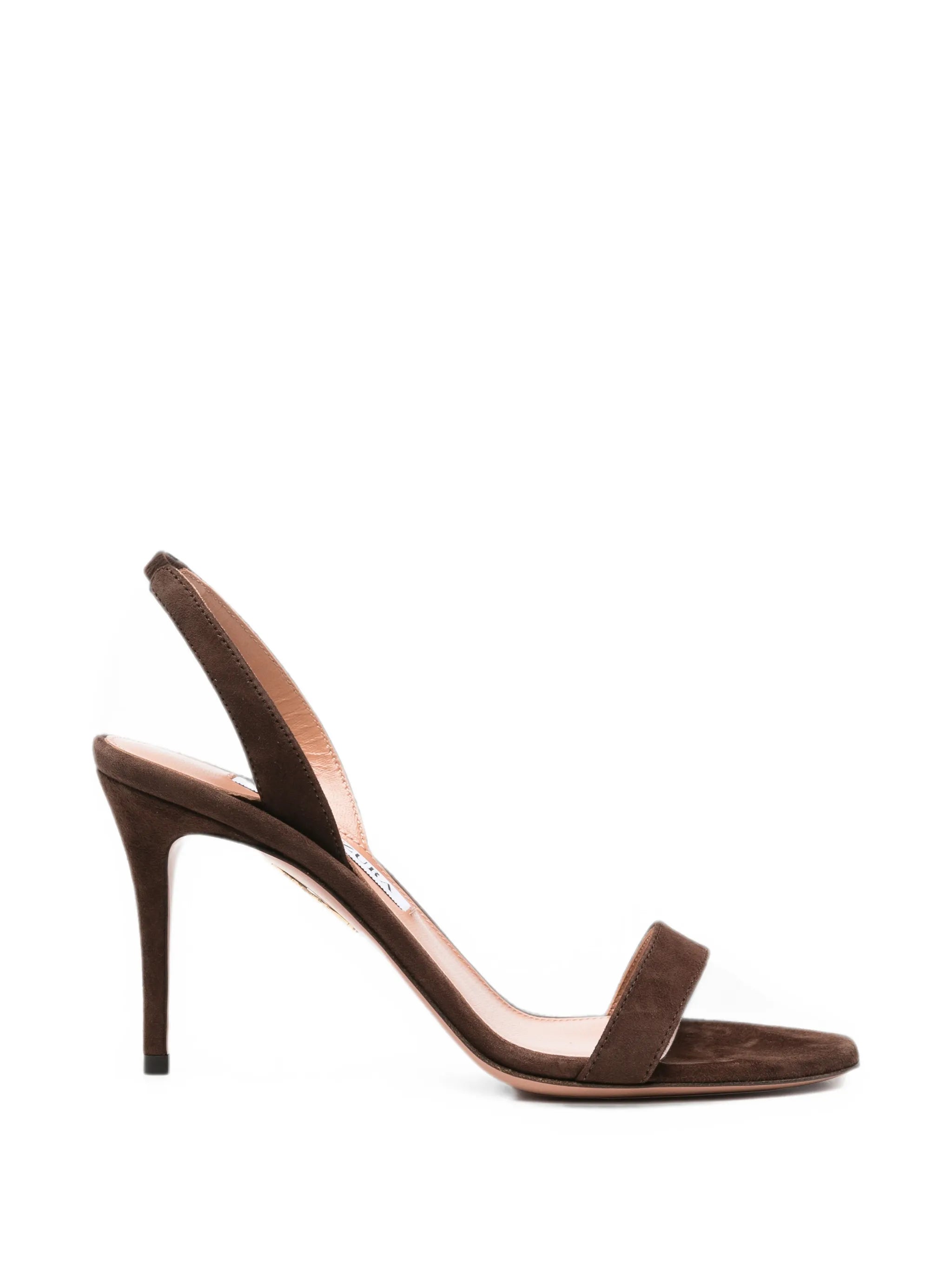 So Nude suede slingback sandals