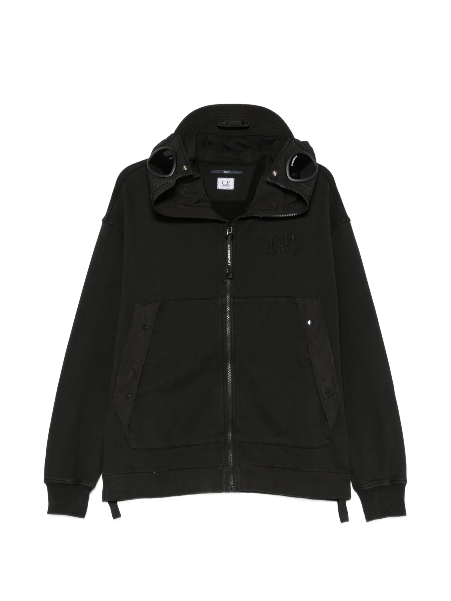 goggle-detail zip-up sweatshirt