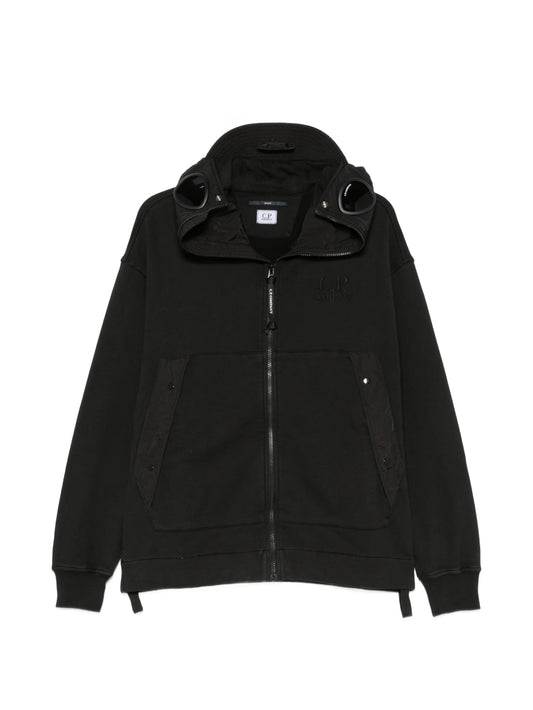 goggle-detail zip-up sweatshirt