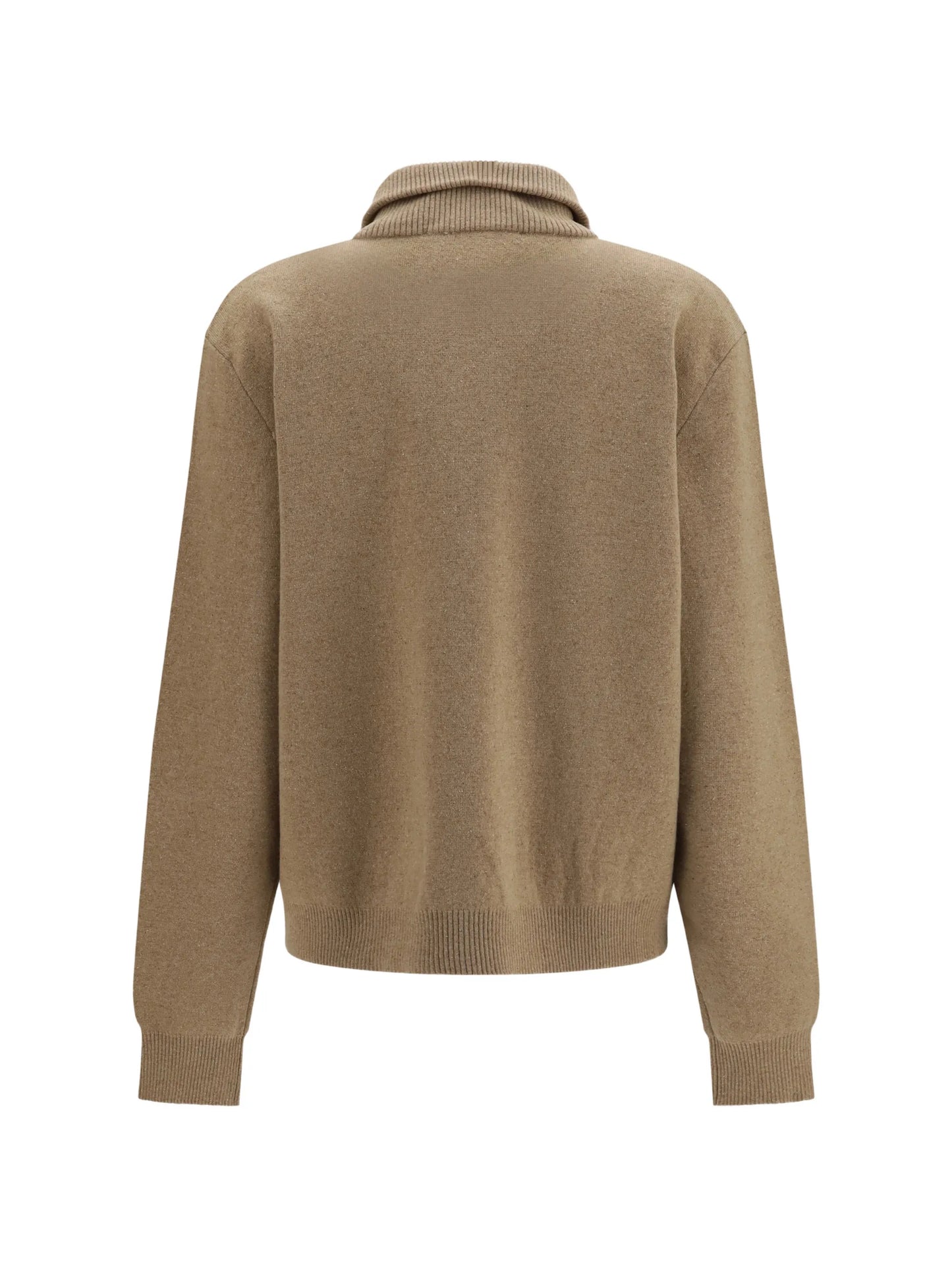 mouliné zip-fastening sweater