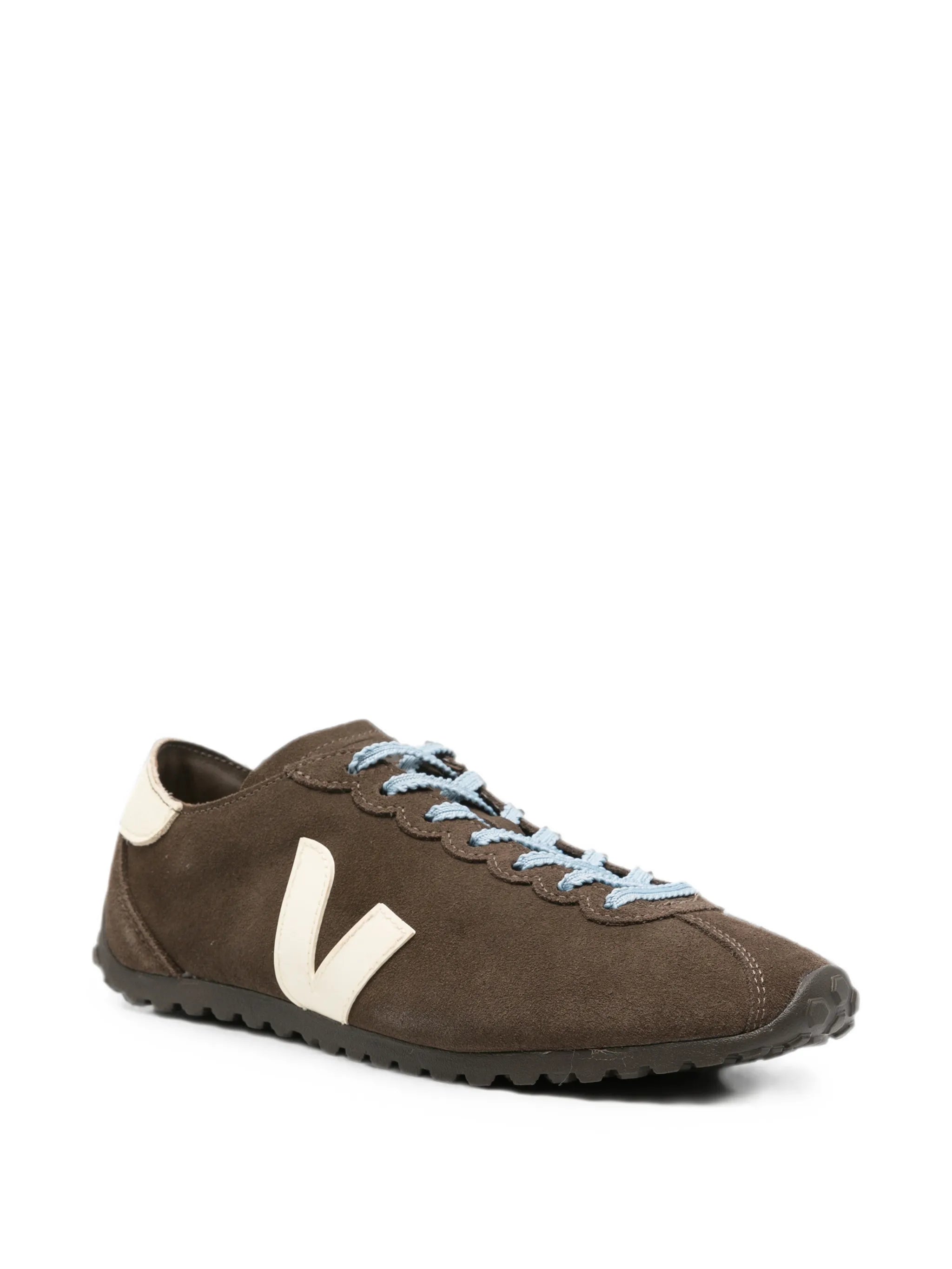 Cateyes logo-patch suede sneakers