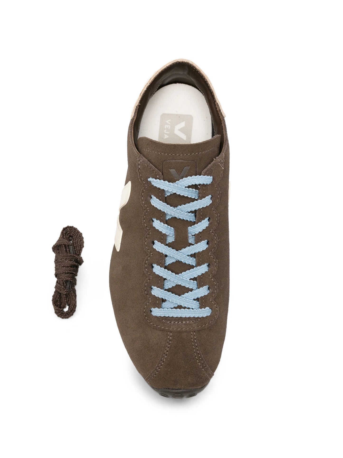 Cateyes logo-patch suede sneakers