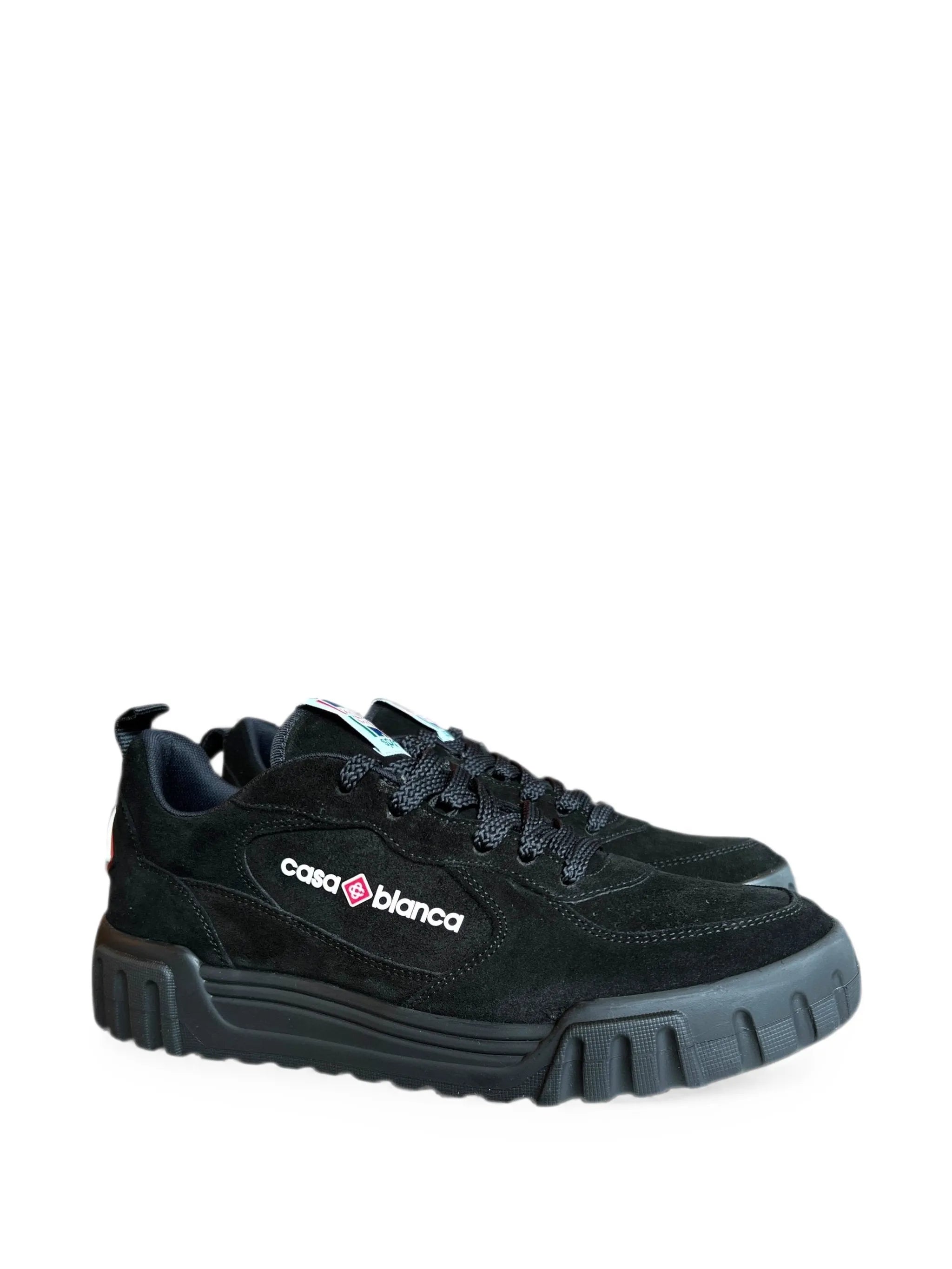 Court suede-detail sneakers