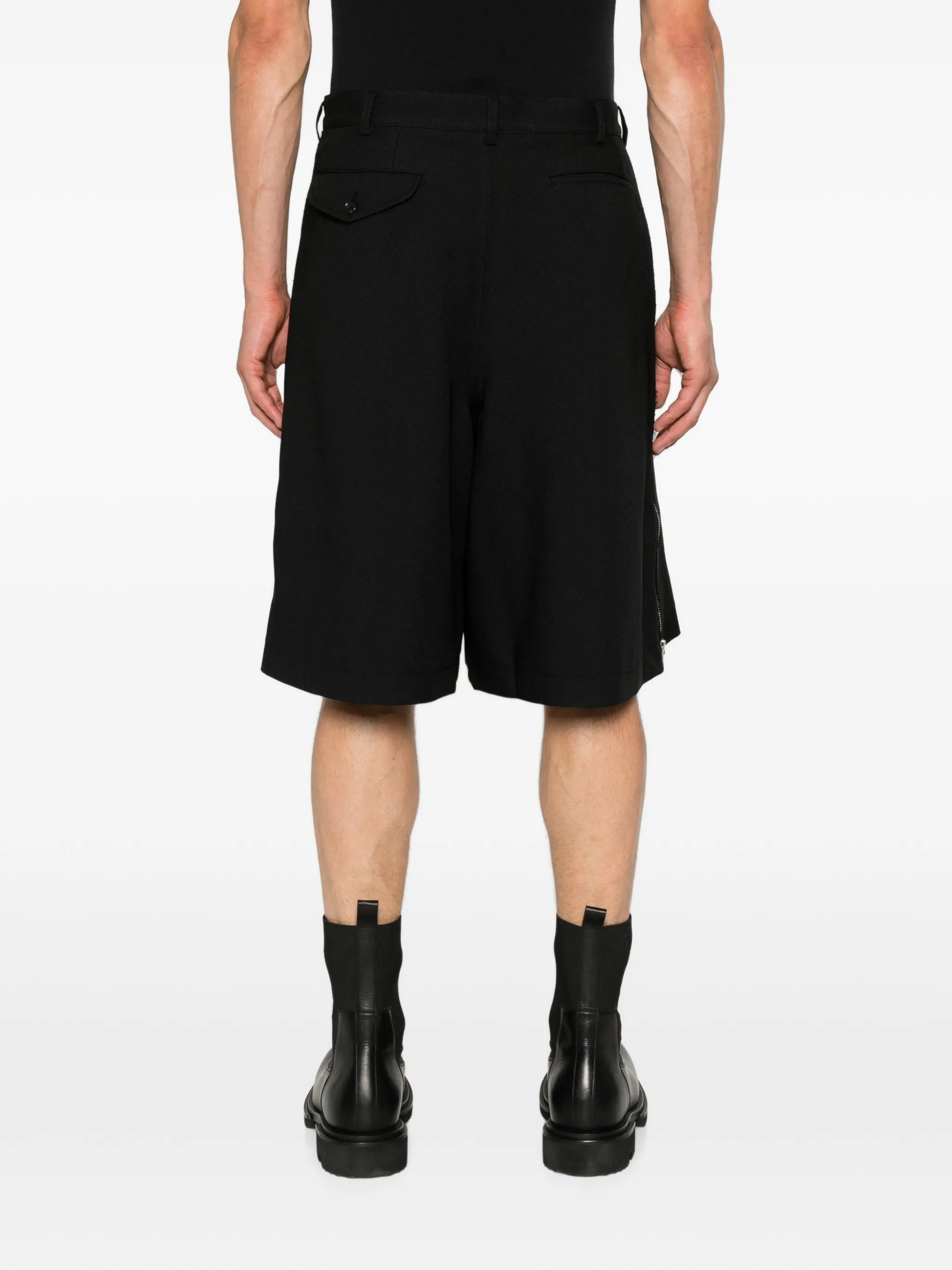 zip-detail shorts