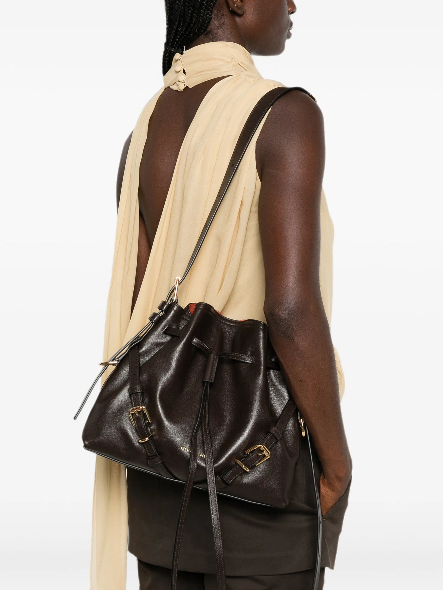 small Voyou leather bucket bag