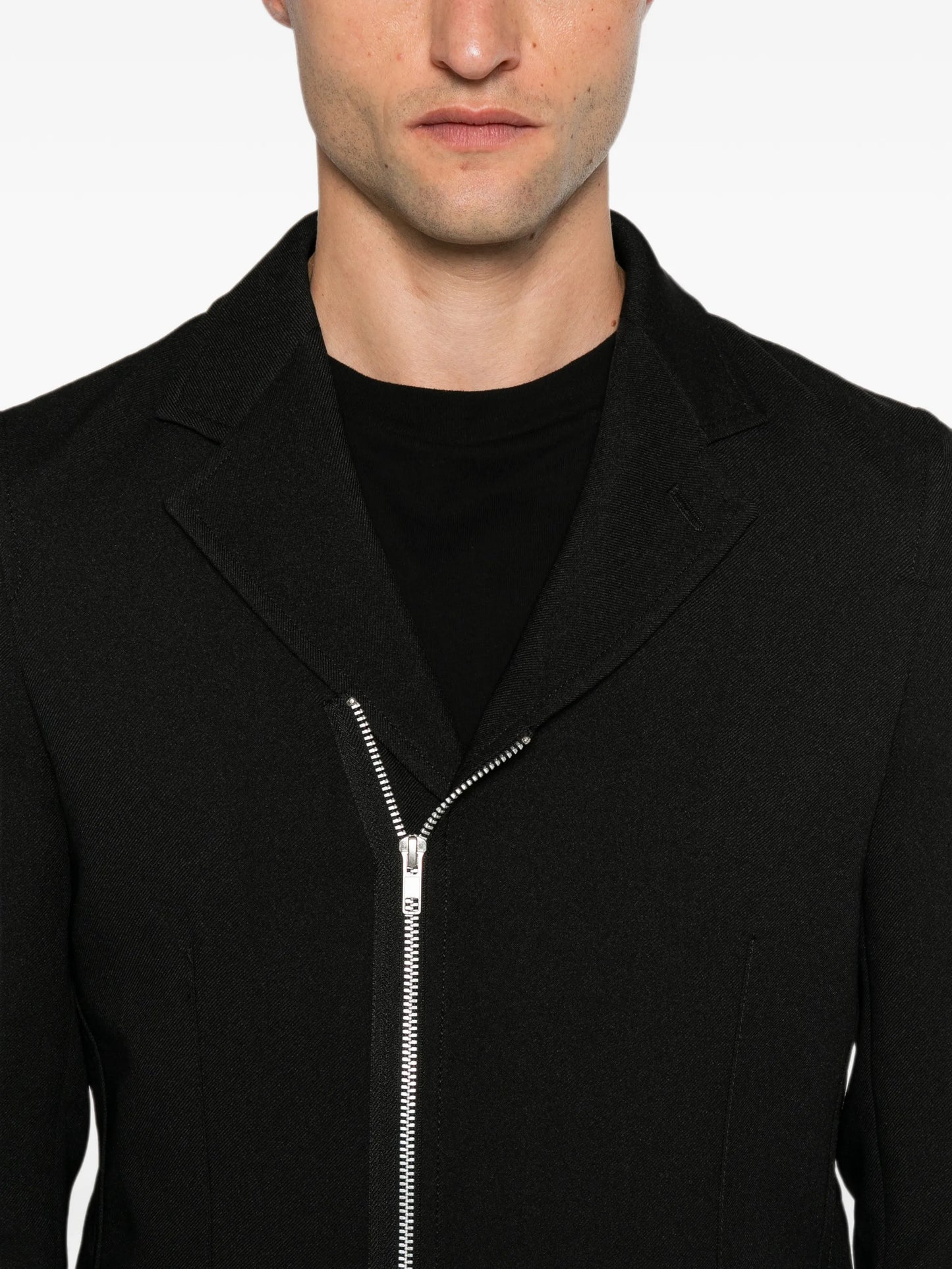 zip-fastening blazer
