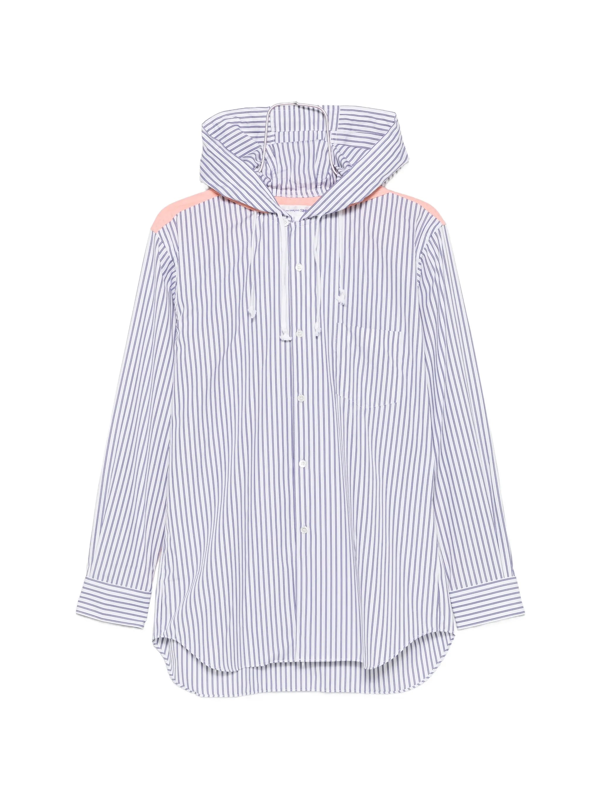 striped double-hood shirt