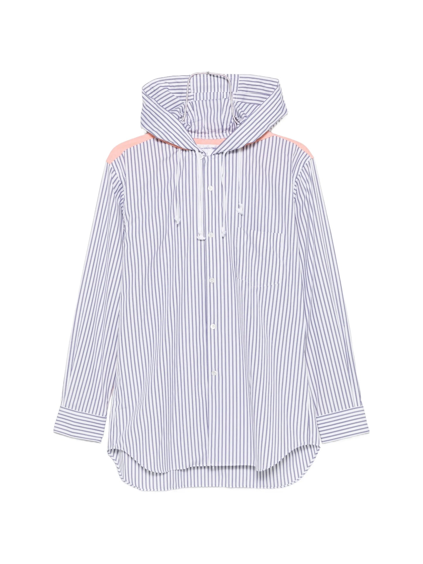 striped double-hood shirt
