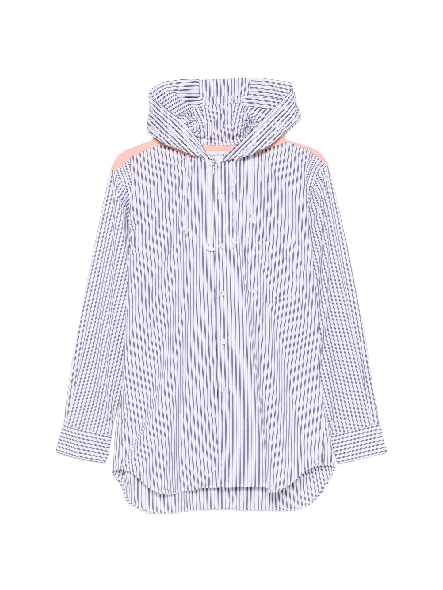 striped double-hood shirt