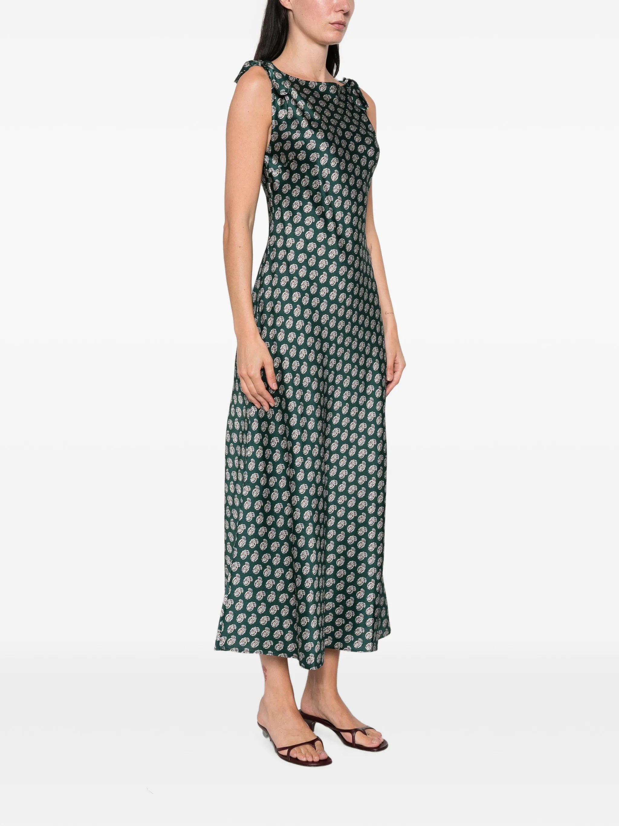 paisley-print midi dress