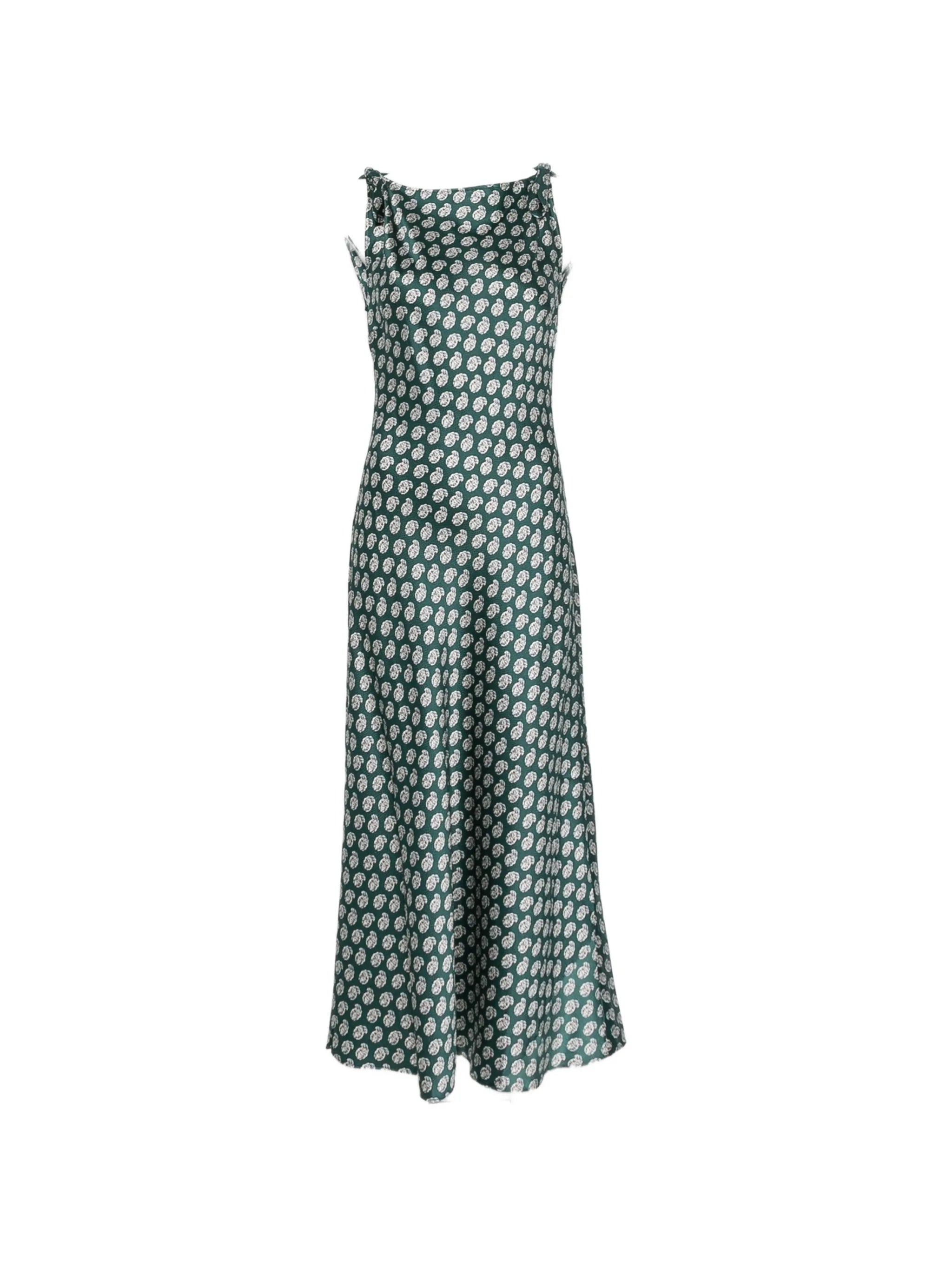 paisley-print midi dress