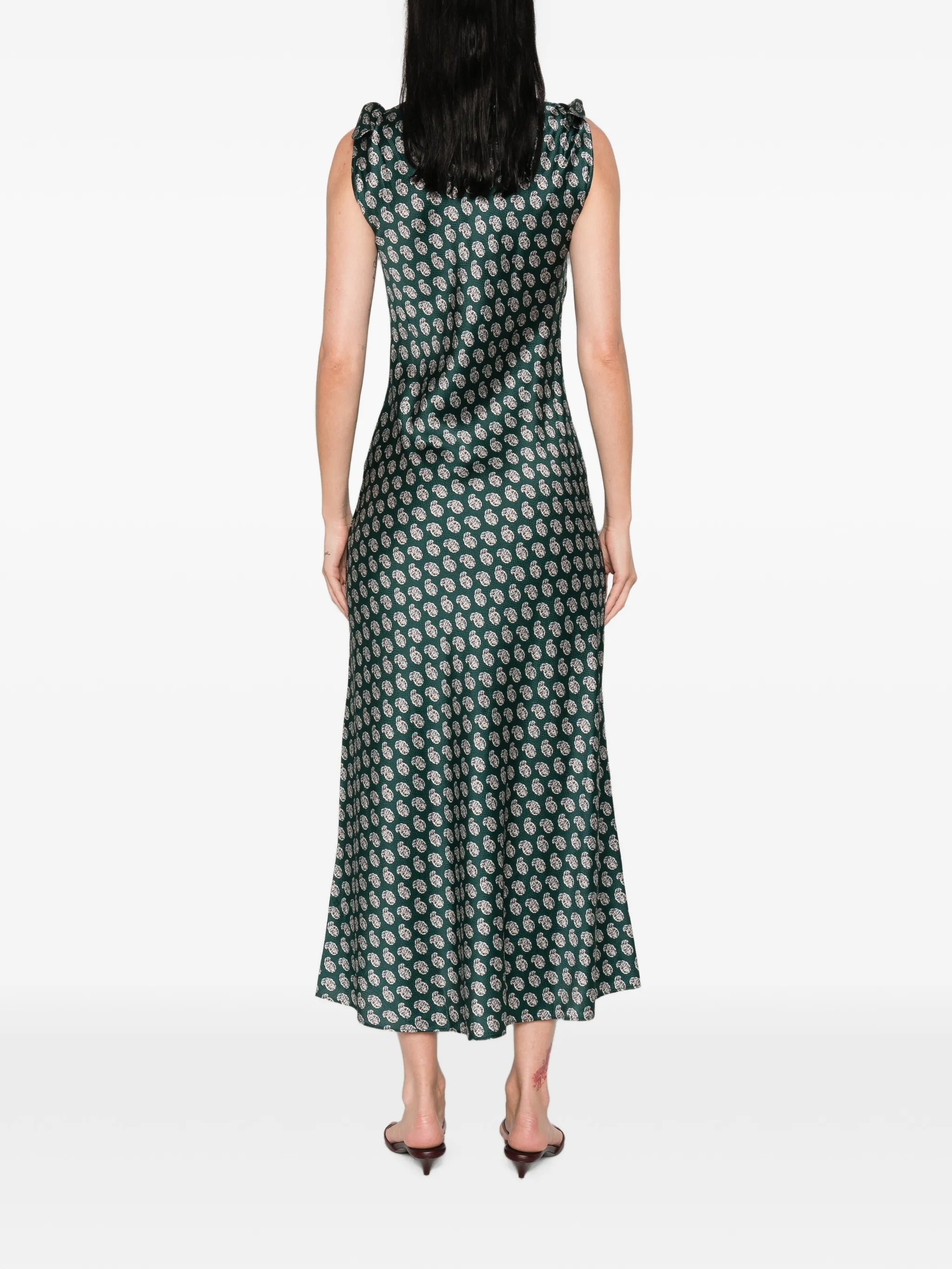 paisley-print midi dress