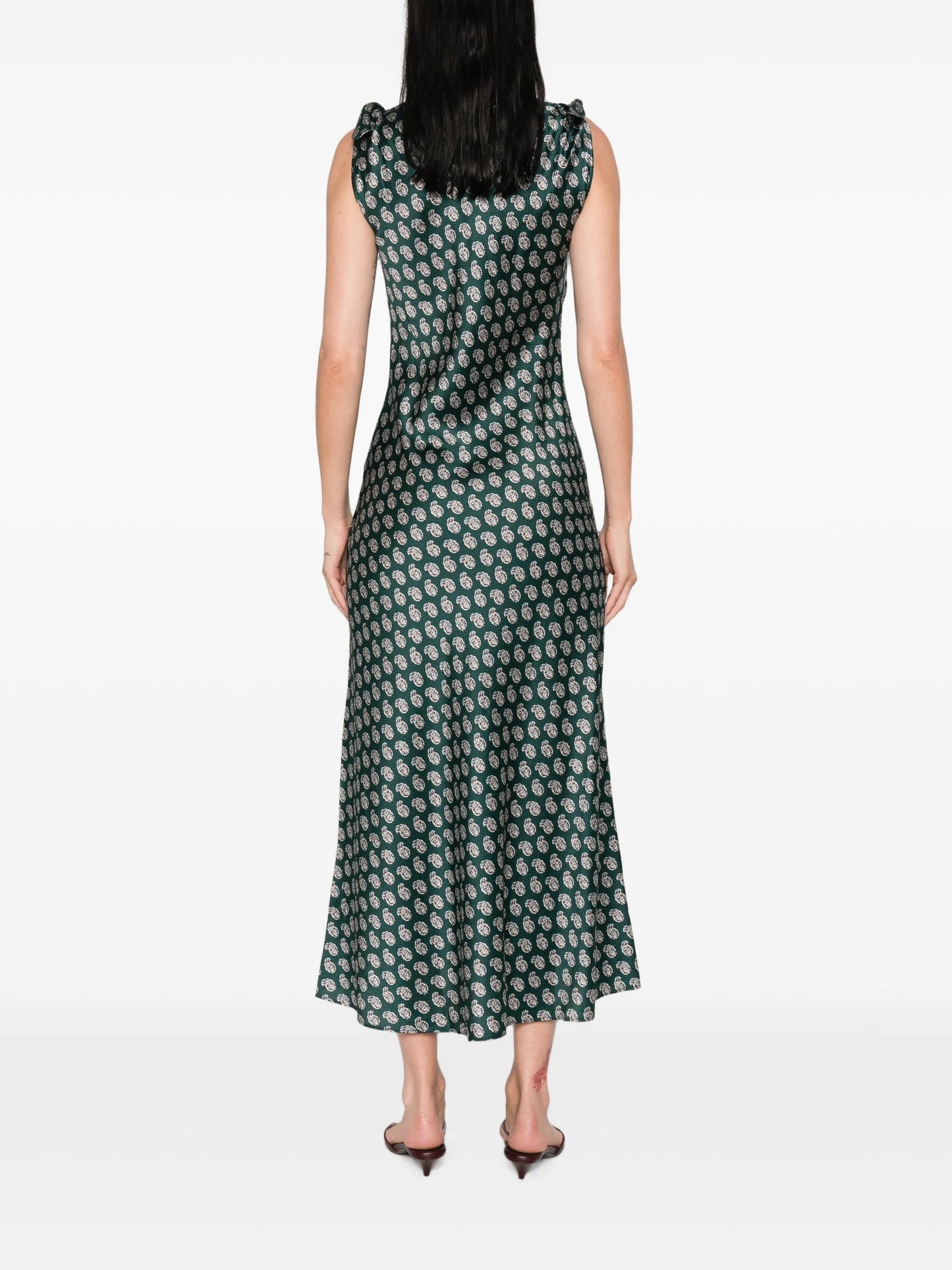 paisley-print midi dress