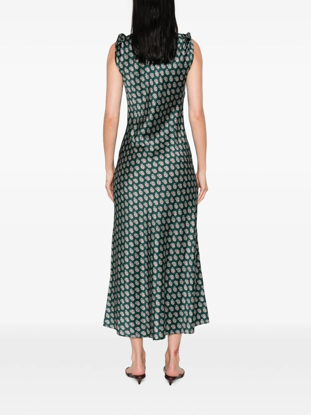 paisley-print midi dress