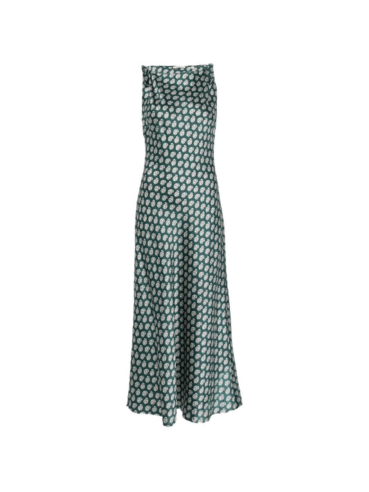 paisley-print midi dress