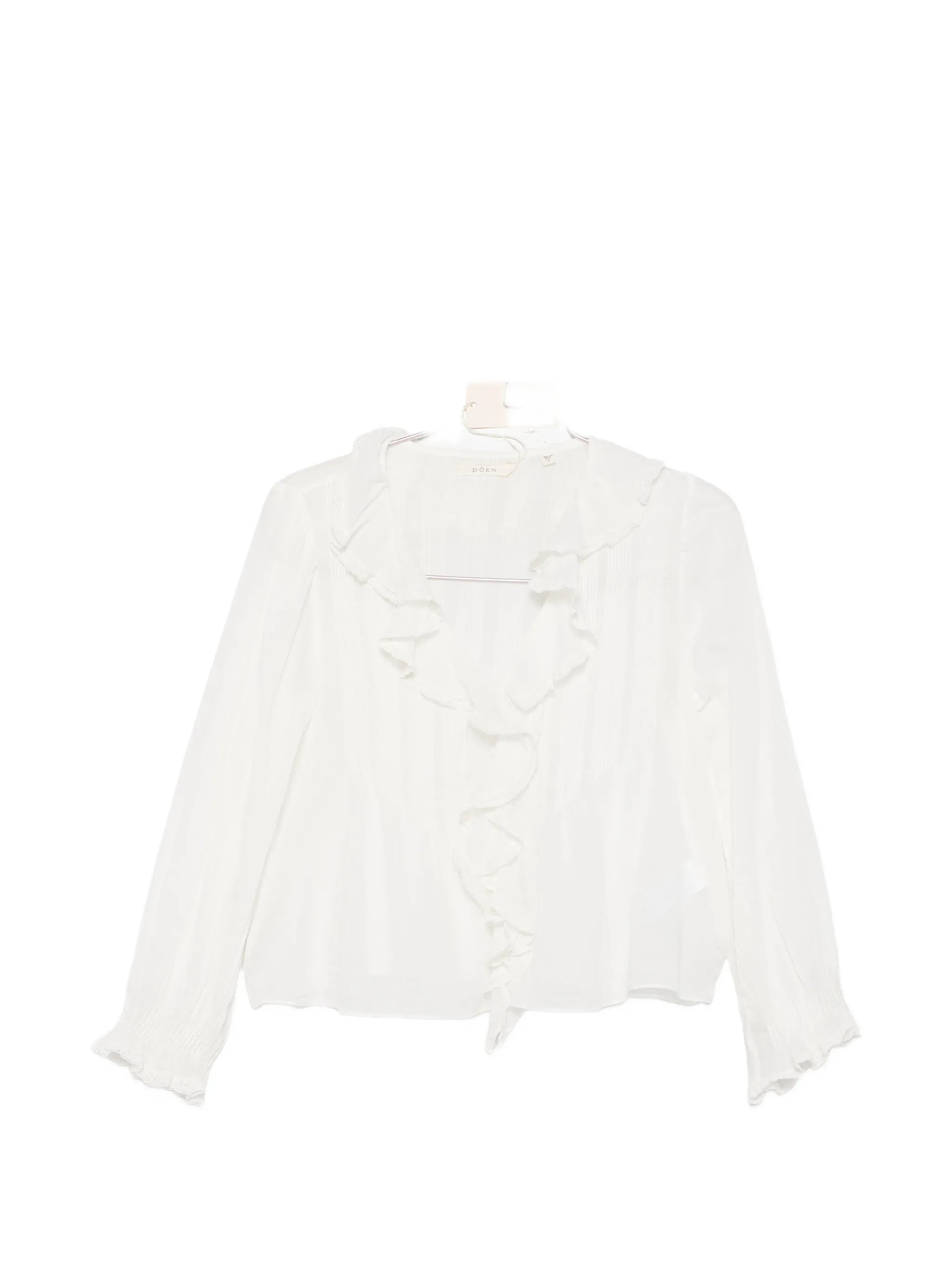 Hardy ruffled pin-tucked top