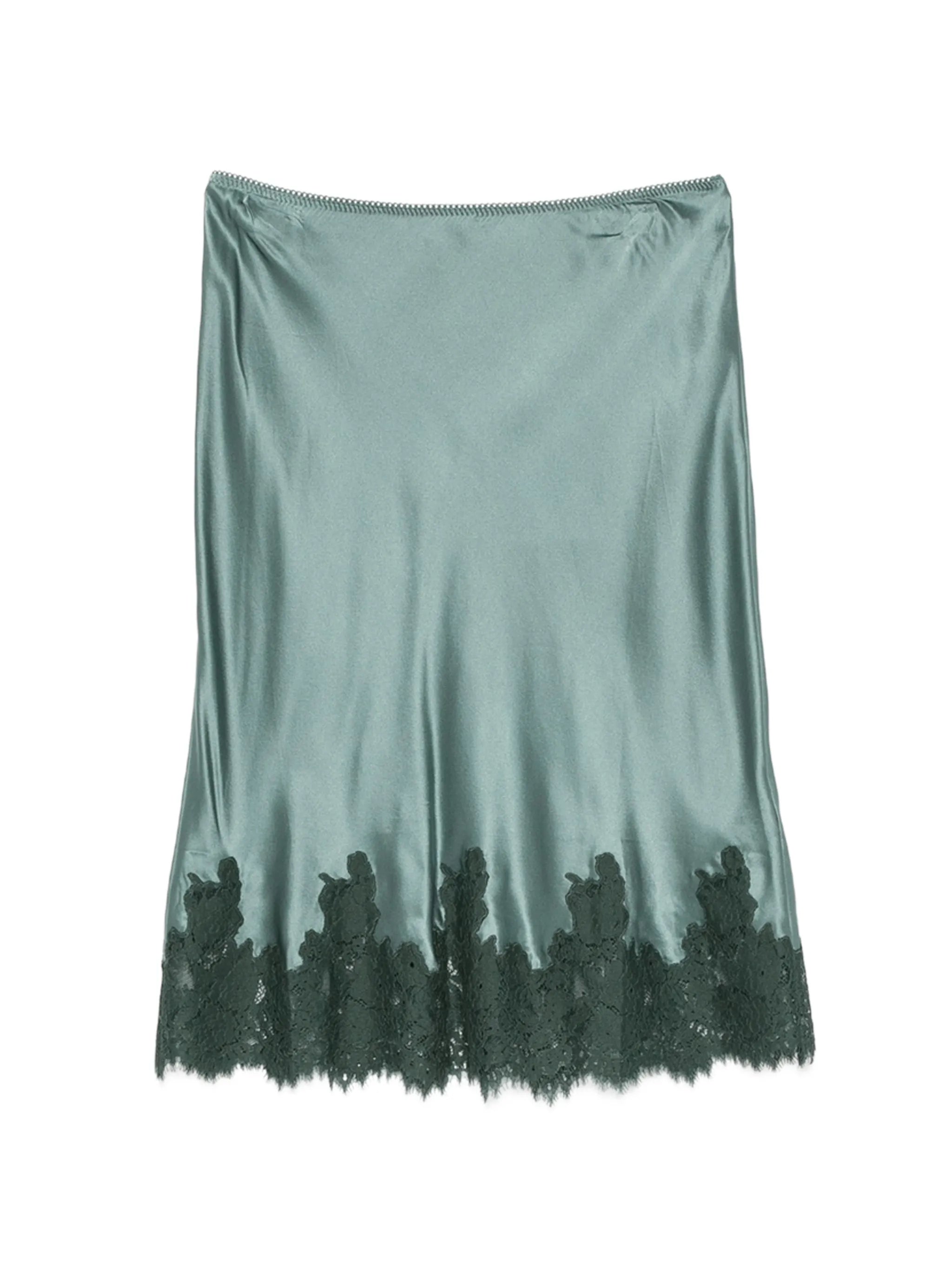 Elowette lace-trim midi skirt