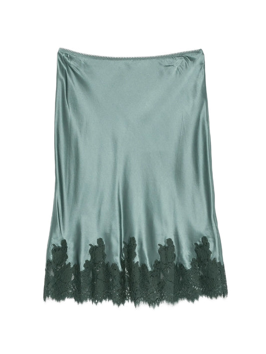 Elowette lace-trim midi skirt